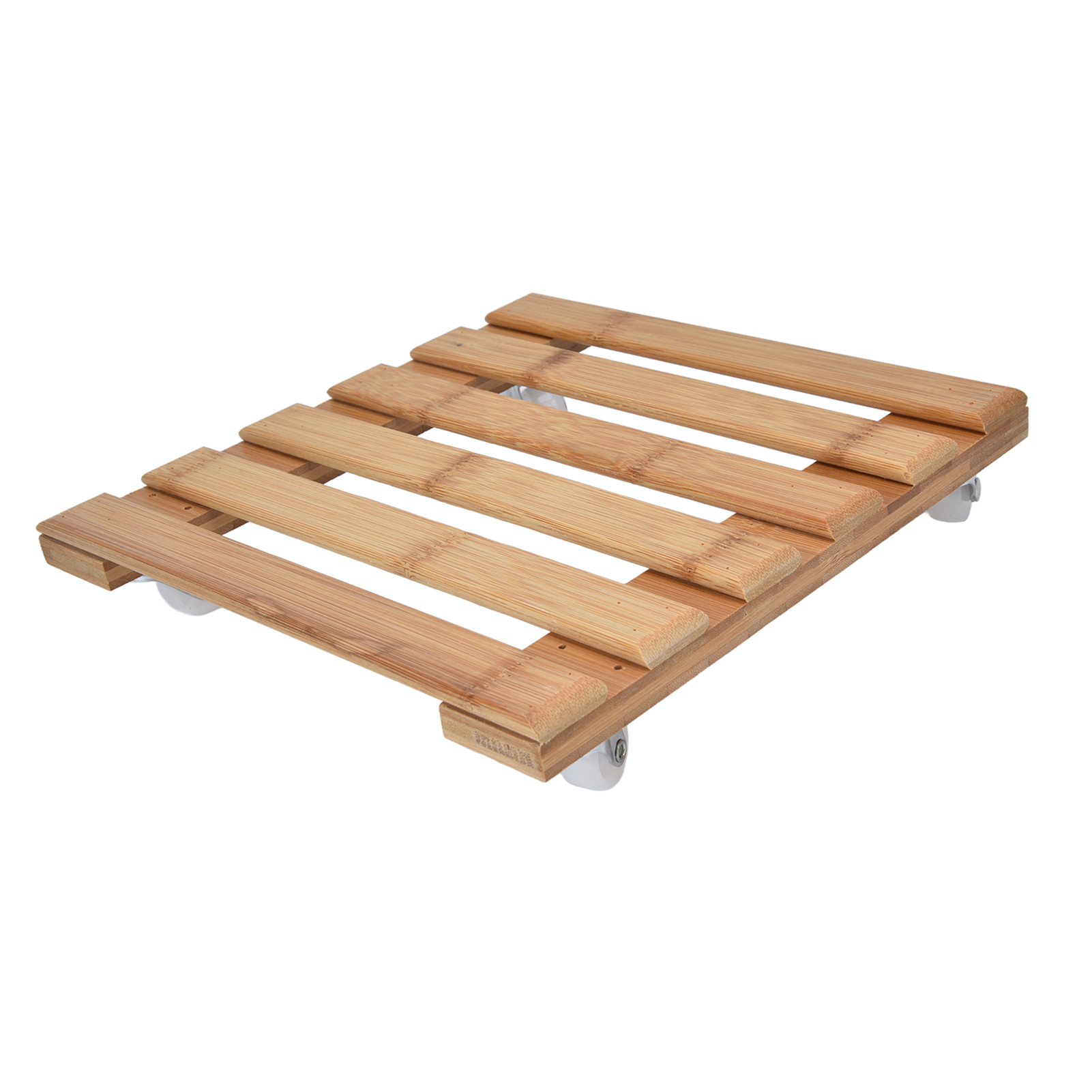Quadratischer Pflanzenrollenständer Mit 360° Drehbaren, Abnehmbaren Rollen Für Blumentöpfe 25x25cm S