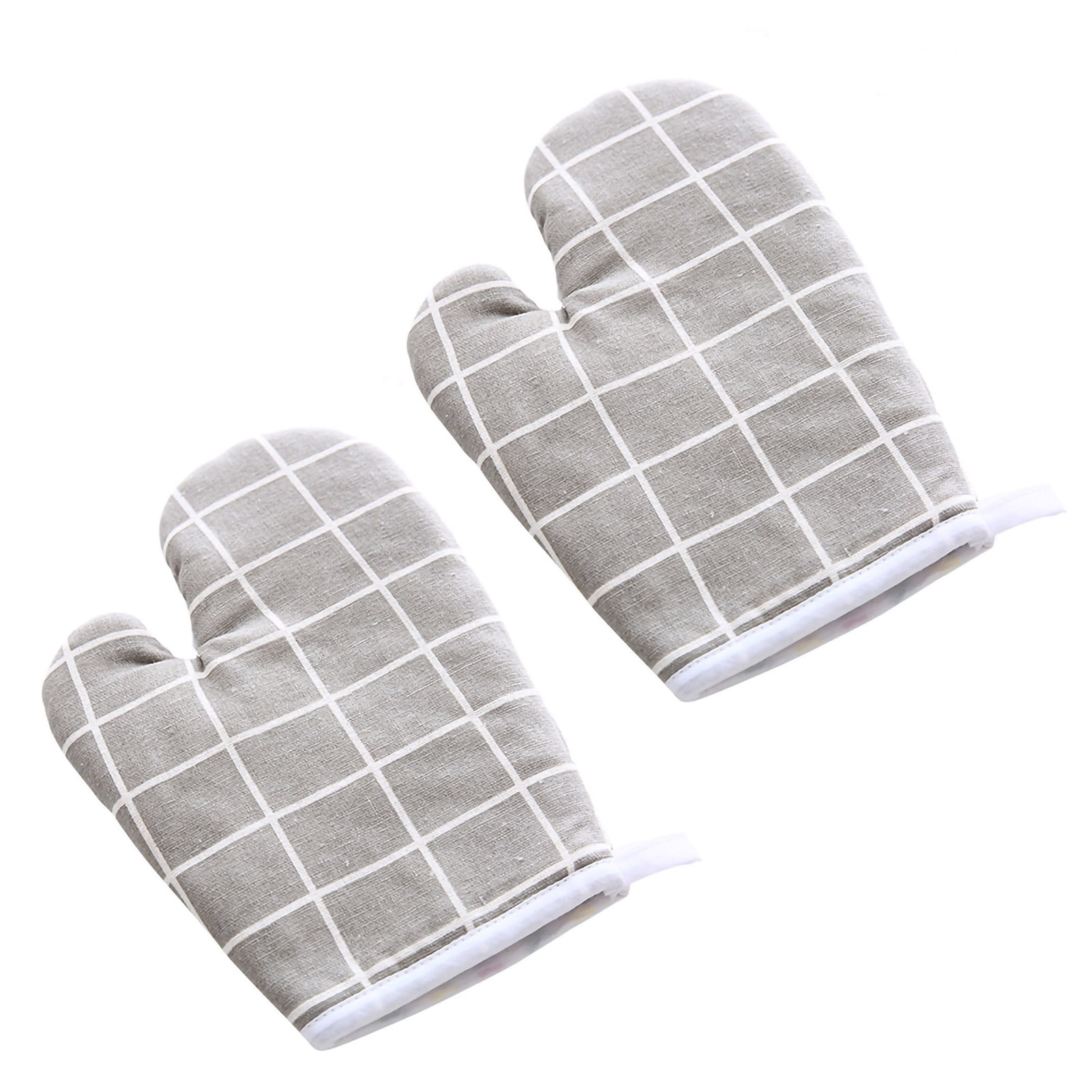 Ofenhandschuh, Kochhandschuh, Baumwollfutter, Hitzebeständige Handschuhe, Werkzeug Zum Backen, Form, Graue Gitter