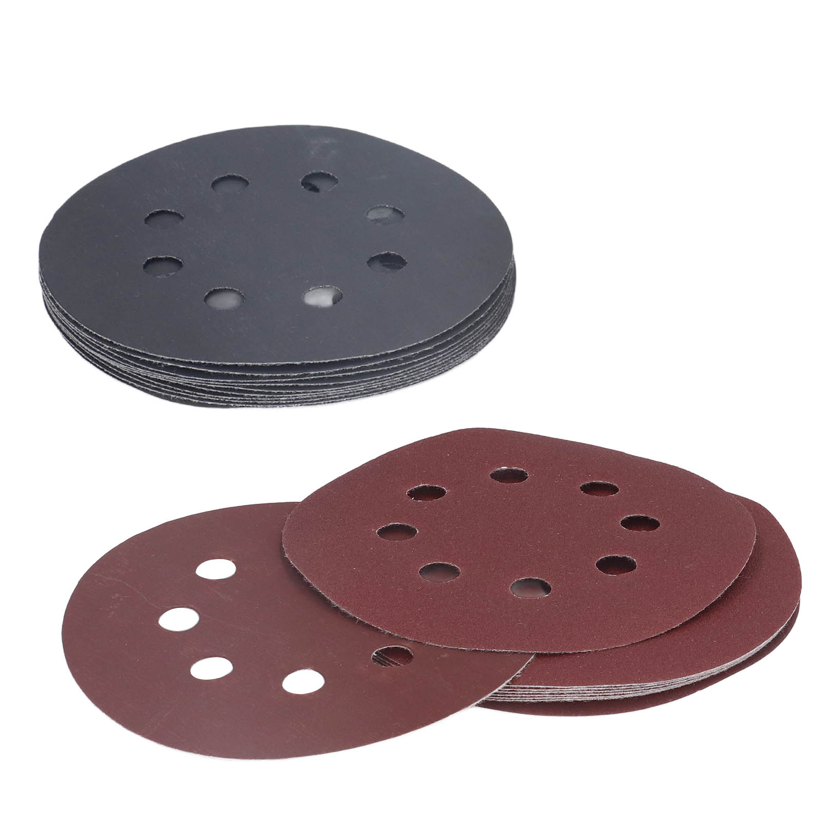 Packung Mit 100 Runden Schleifscheiben Mit 12,7 Cm (5 Zoll) Durchmesser, Körnungen Von 80, 180, 240, 320, 400, 800, 1000, 1500, 2000 Und 3000 Zum Schleifen Von Leder Und Wänden.