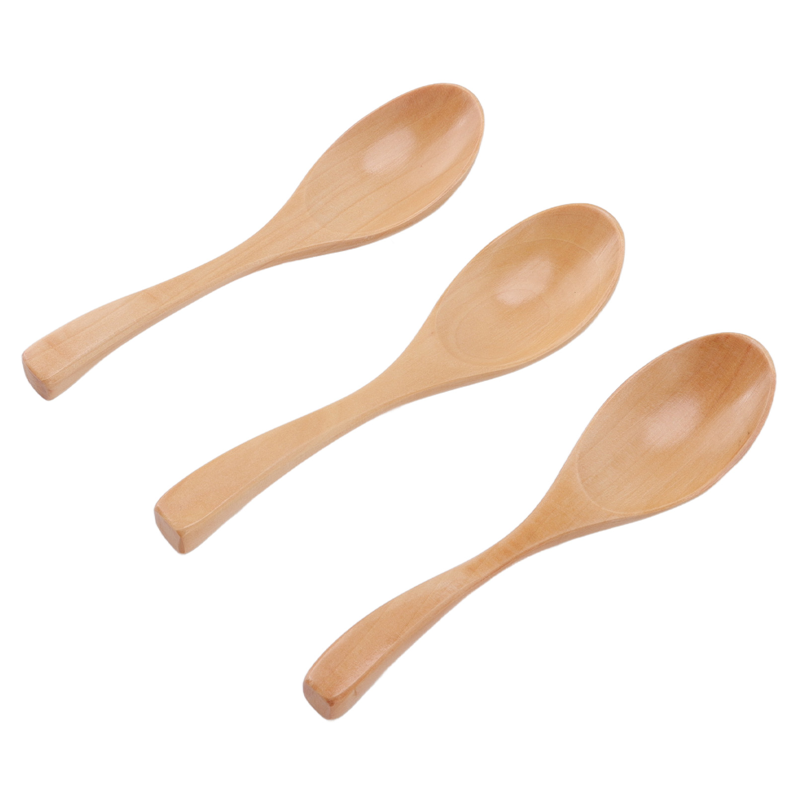 Set Aus 3 Holzlöffeln, Schöpfkellen Und Küchenutensilien Für Porridge Und Desserts.