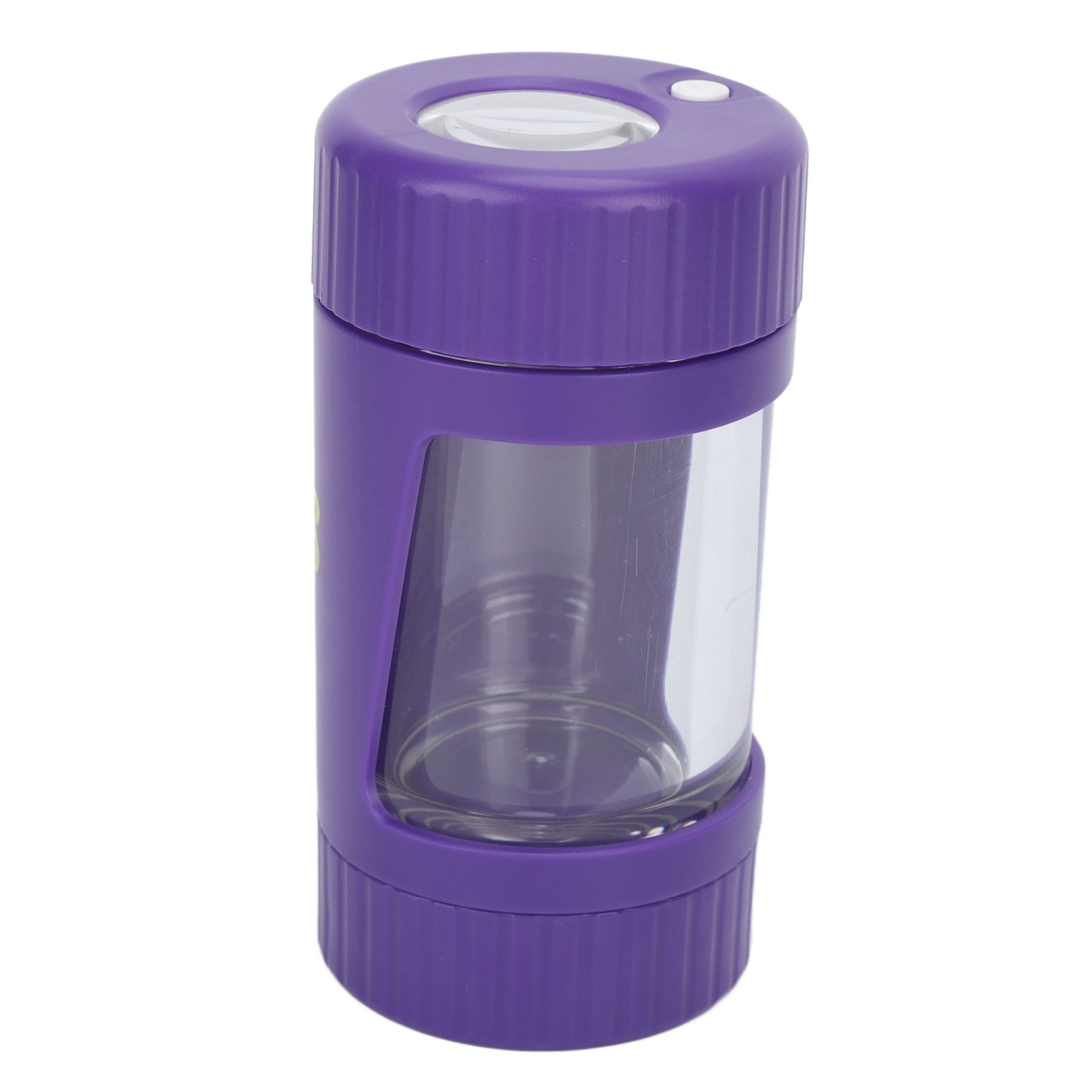 110-ml-vorratsglas Aus Kunststoff Mit Integriertem Kräutergrinder Und 8-facher Vergrößerung Durch Violette Led-leuchten Für Tabak.