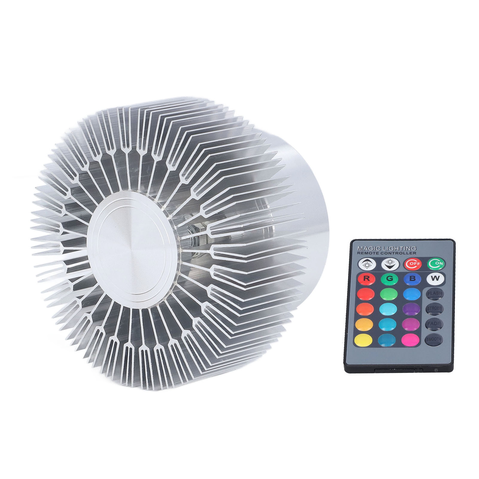 Led-deckenleuchte, 360°-leuchte, 24 Tasten Zur Steuerung, 3 W Led-lampenperlen, Sonnenförmige Wandleuchte Für Restaurants Und Cafés, 85–277 V