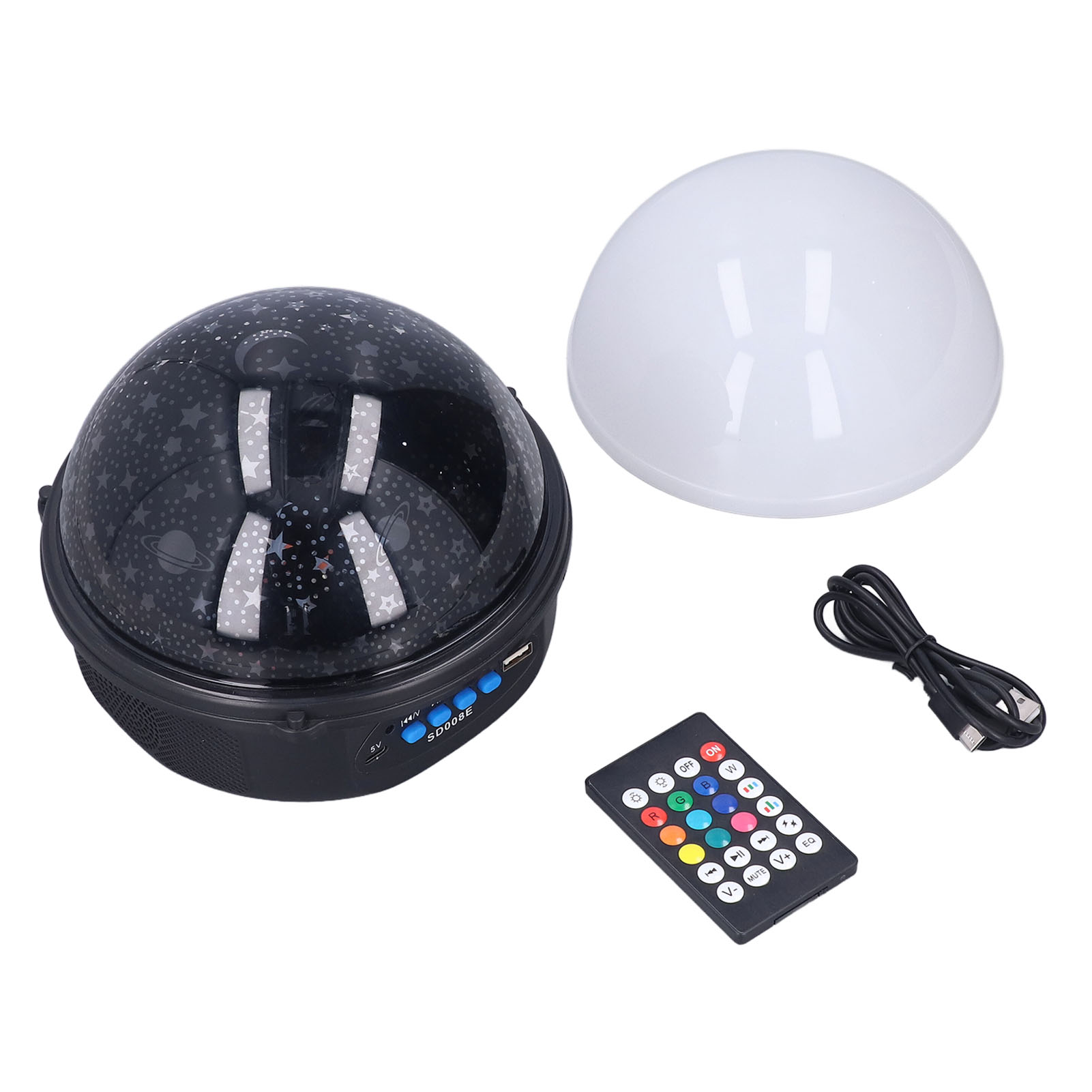 Led-bluetooth-sternenlicht Mit Lautsprecher, Usb-anschluss, Rgb-musikwiedergabe, Fernbedienung Und Projektionslampe Für Die Heimbar-dekoration