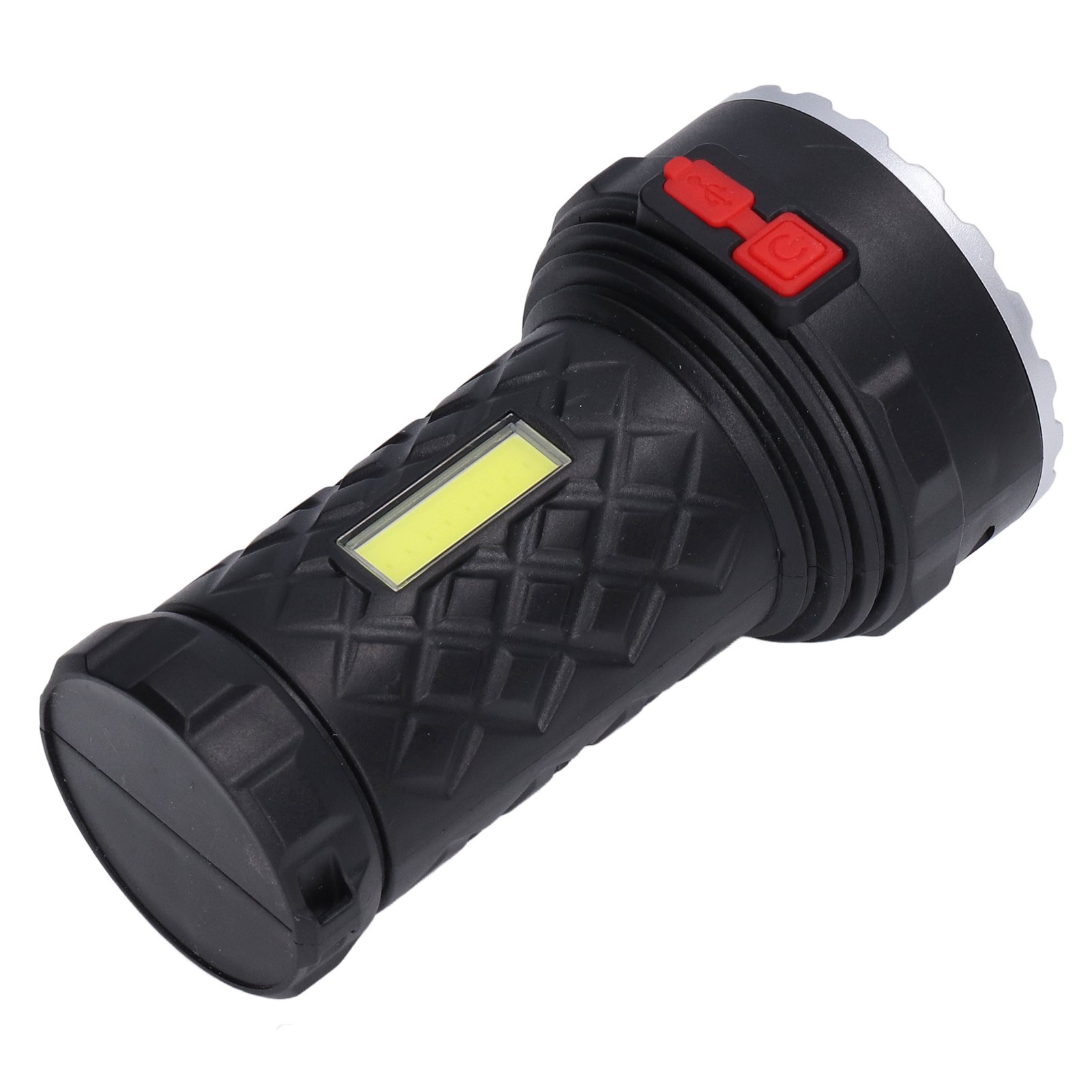 Led-taschenlampe Mit Hoher Helligkeit, Vier Leuchtmodi, Ergonomisch, Kompakt, Tragbar, Usb-wiederaufladbar