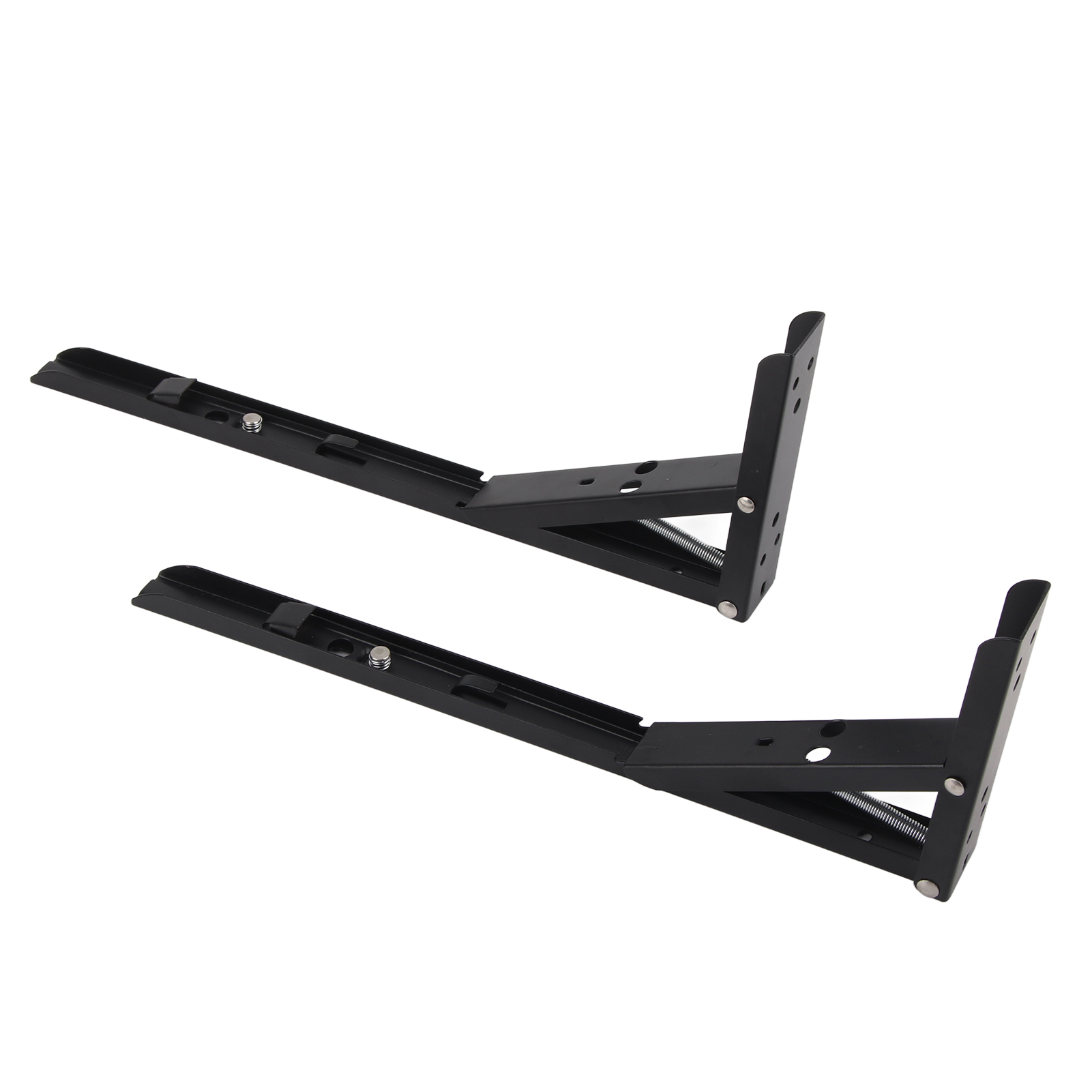 Set Mit 2 Klappbaren Edelstahl-regalträgern, Einfache Wandmontage Für Diy-regale
