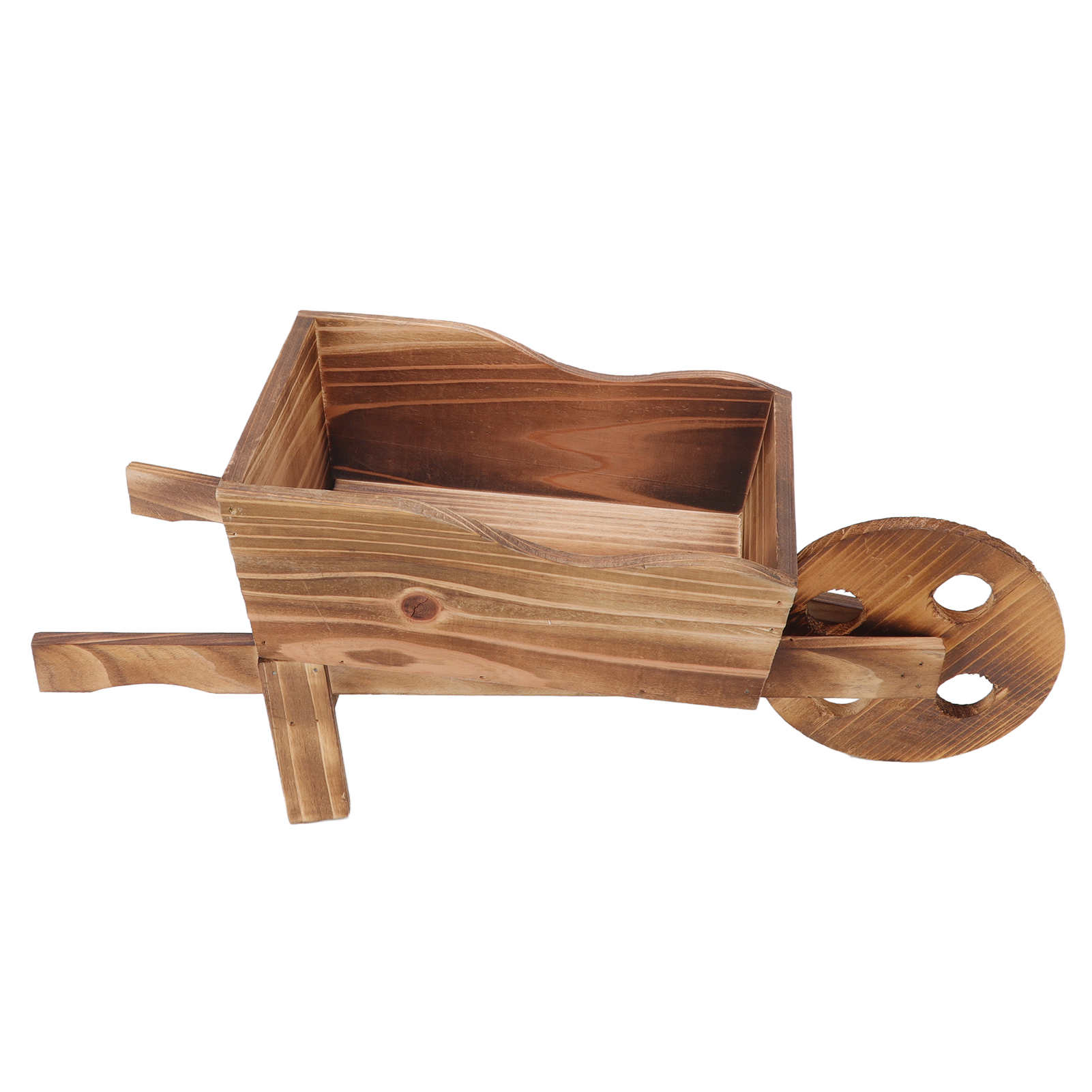 Holzwagen Mit Innovativem Blumentopf Für Sukkulenten, Ideal Für Die Dekoration Von Garten Und Wohnung.