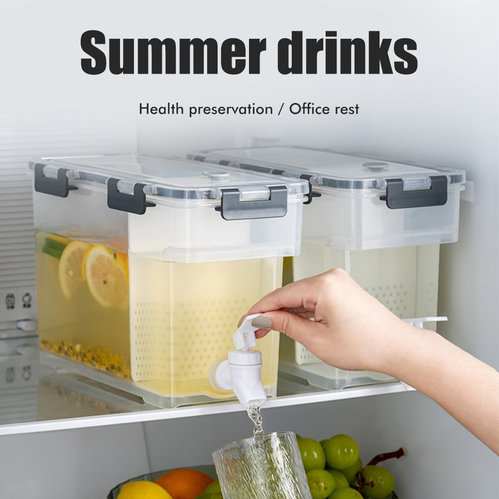 3,5-liter-getränkespender Aus Kunststoff Mit Zapfhahn, Ideal Für Eisgetränke, Partys Und Den Täglichen Gebrauch.