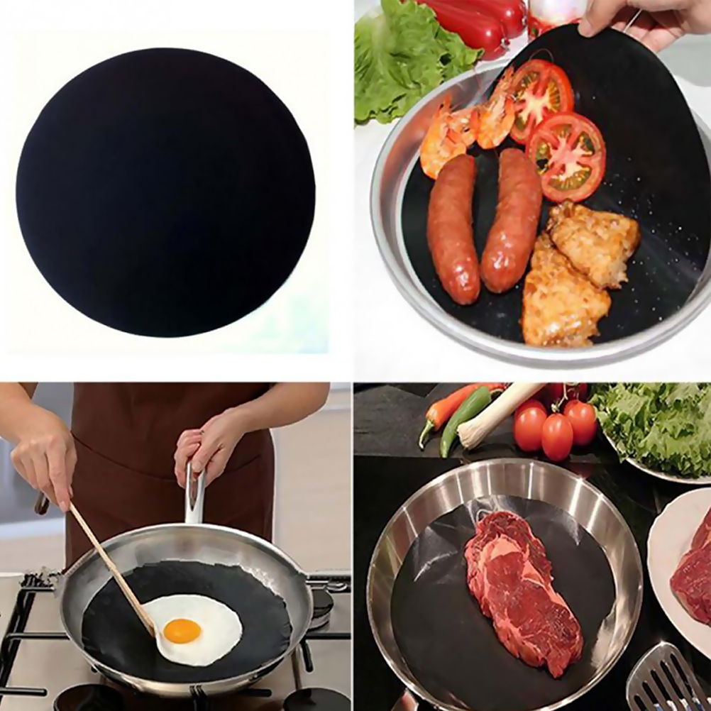 Set Aus 2 Runden, Antihaftbeschichteten Backblechen, 24 Cm Durchmesser, Hitzebeständig, Für Bratpfannen, Woks, Grills Und Gebäck.