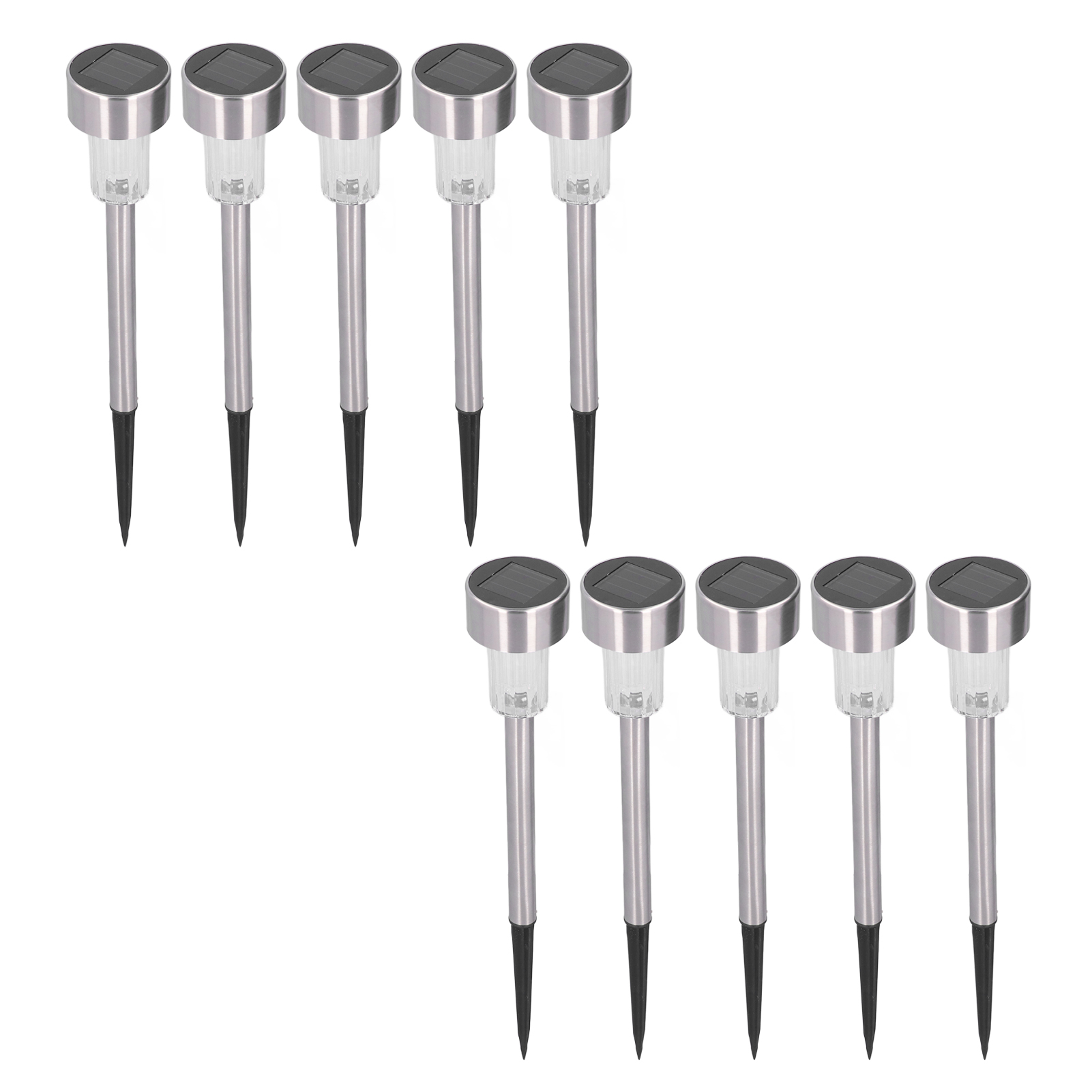 10 Stück Solar-gartenleuchten, Farbenfrohe Rgb-lichter, Induktionsgesteuerte, Wasserdichte Und Umweltfreundliche Lampen