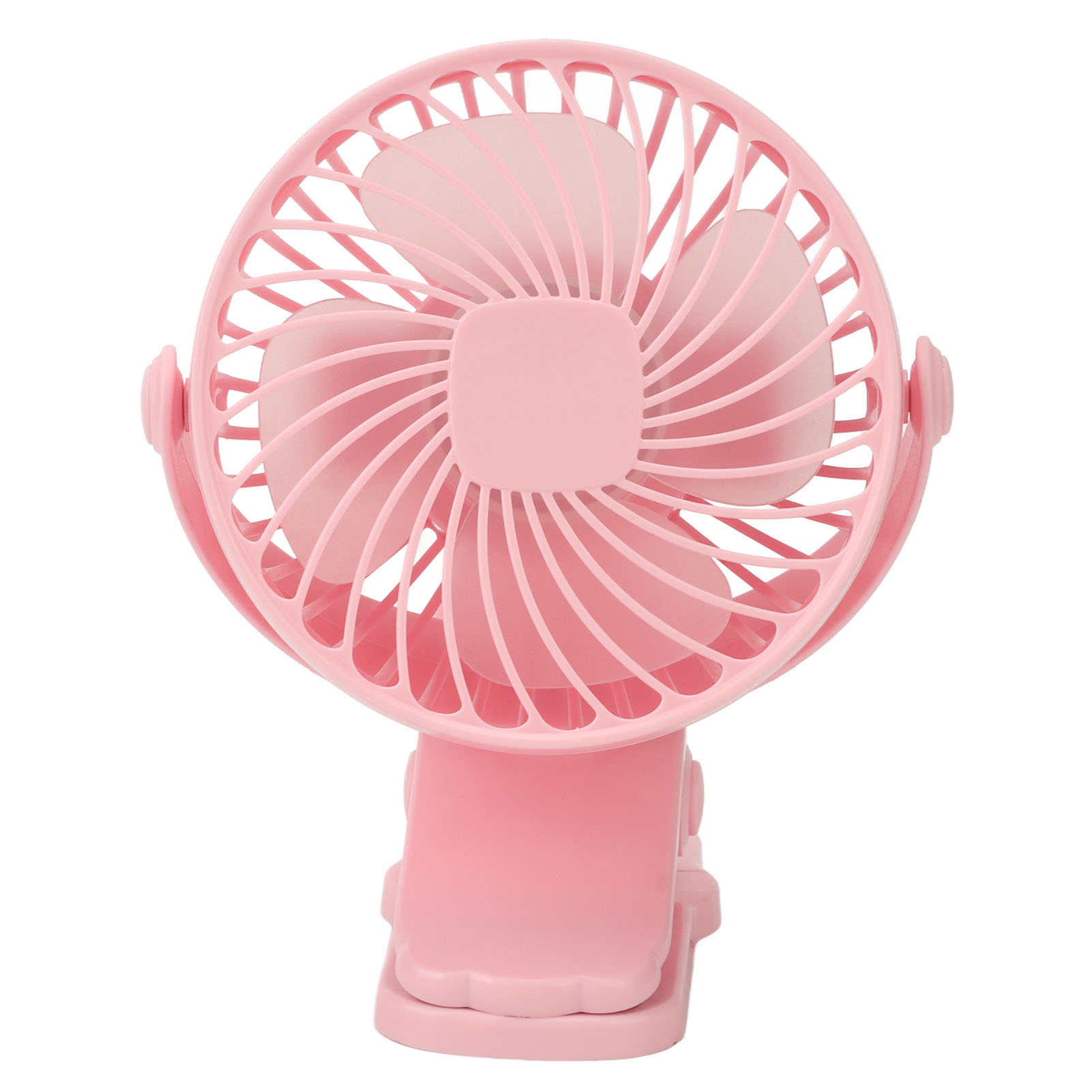 720°-clip-ventilator Aus Abs, 3 Geschwindigkeitsstufen, Leise, Mini-usb-akku-ventilator Für Büro, Studentenzimmer, Pink