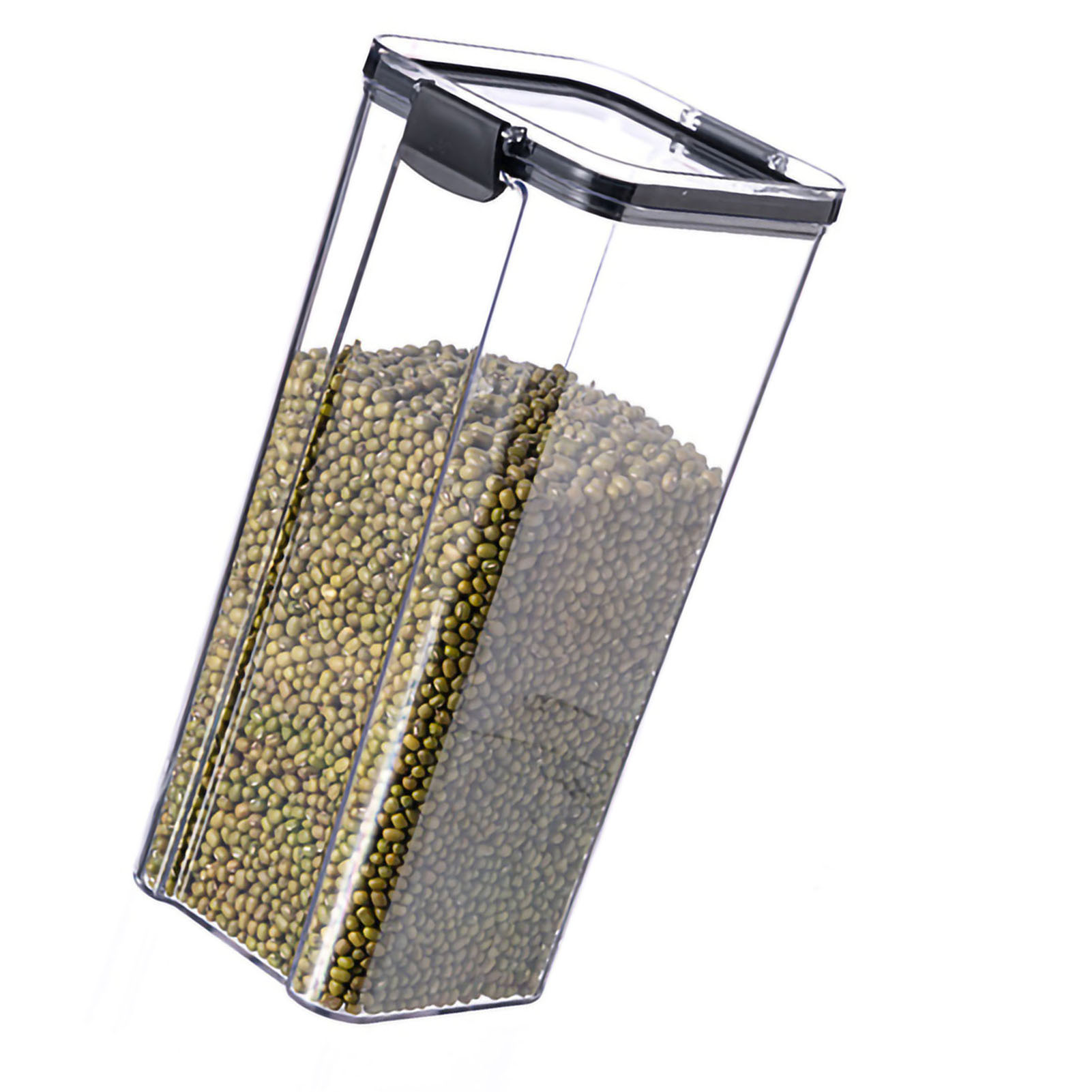 Transparenter Aufbewahrungsbehälter Aus Pet-silikon, 1800 Ml, Ideal Zur Aufbewahrung Von Müsli, Snacks, Tee Und Nüssen.