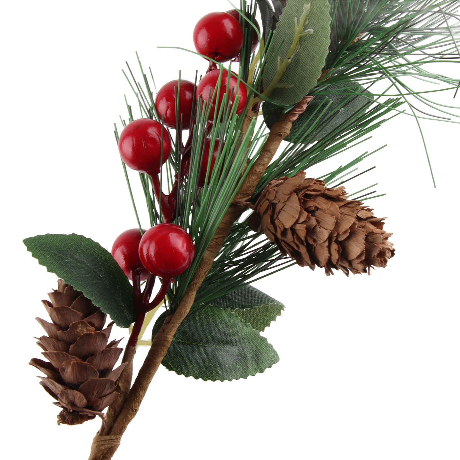 Künstliche Weihnachtskiefernadeln, Einzelne Tannenzapfen, Rote Beeren, Grünpflanzen, Dekorationen Für Blumenarrangements