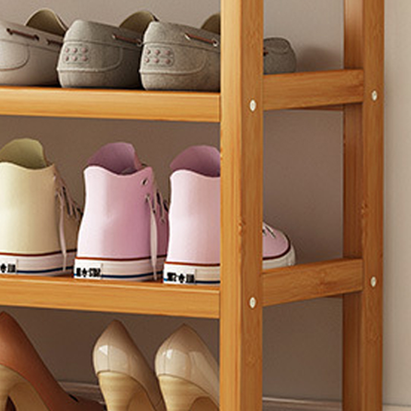 Mehrstöckiges Schuhregal Aus Dickem Bambus, Geräumig Und Stabil, Ideal Für Schlafzimmer Oder Studentenwohnheim. 4 Etagen, 60 Cm Lang.