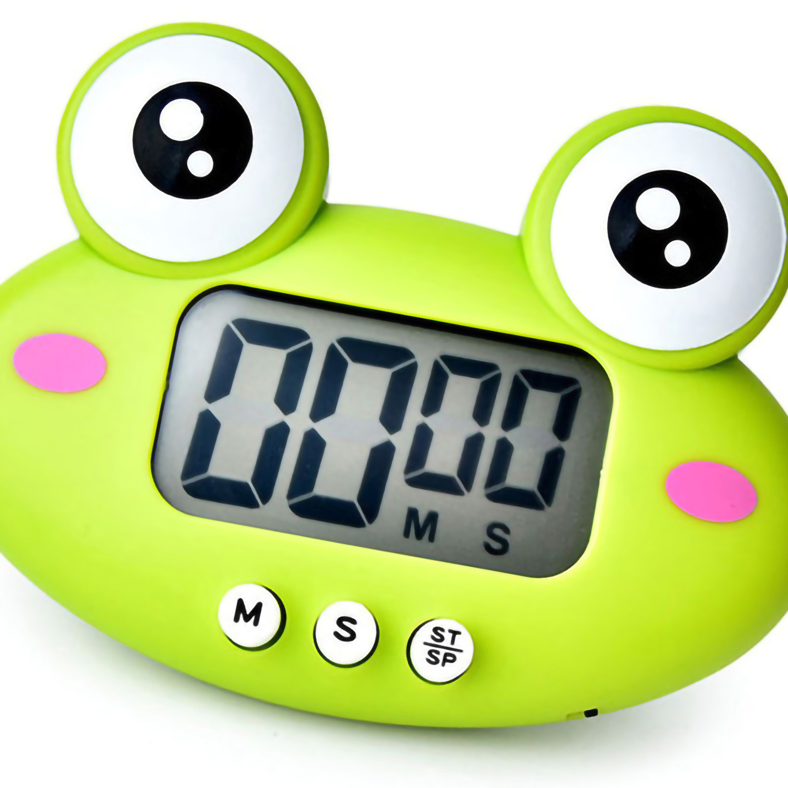 Digitaler Magnettimer Für Schüler, 100 Minuten, Mit Batterien, Grünes Waldfrosch-design.