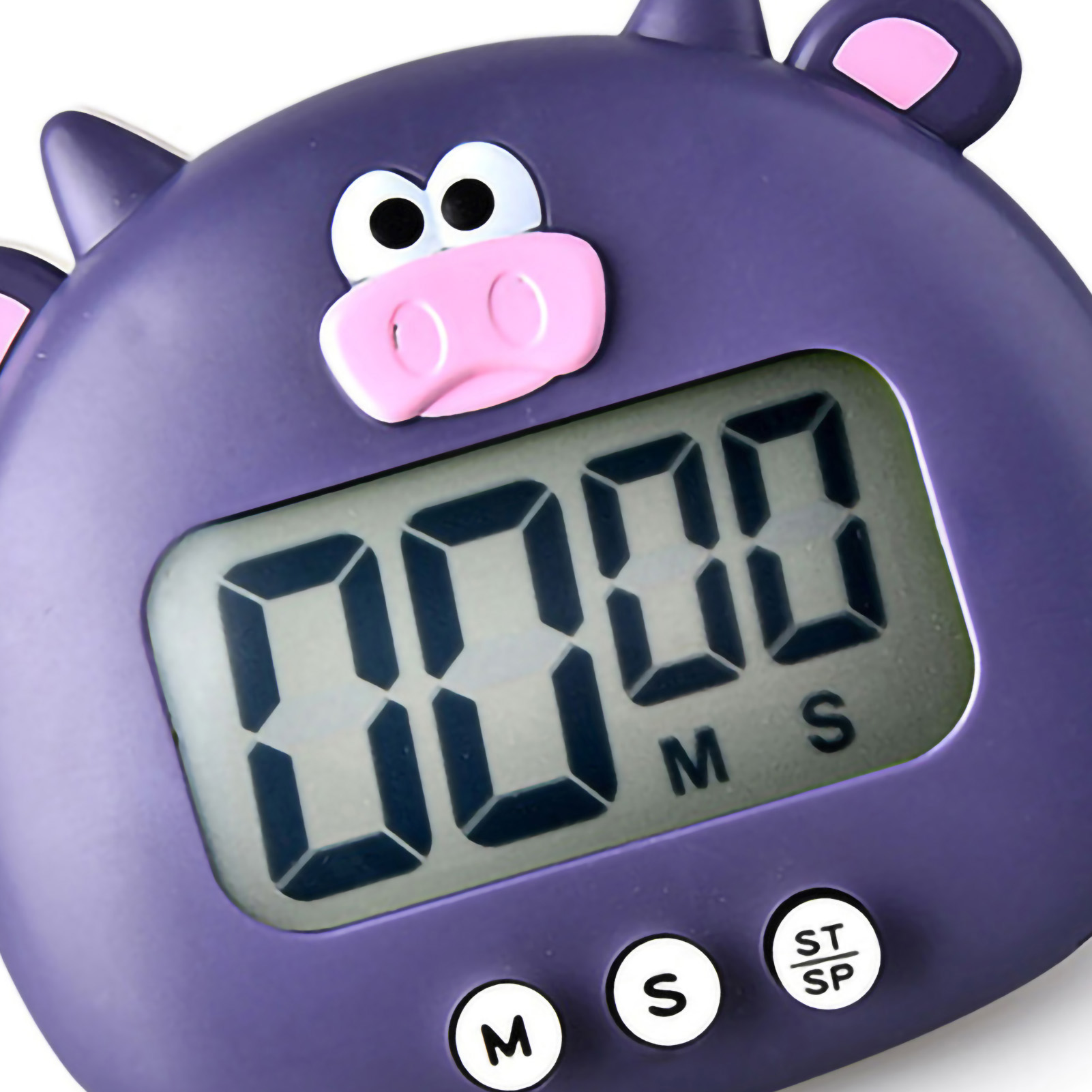 Digitaler Magnettimer Für Schüler, 100 Minuten, Batteriebetrieben, Für Die Küche, Lila Kalbsmotiv