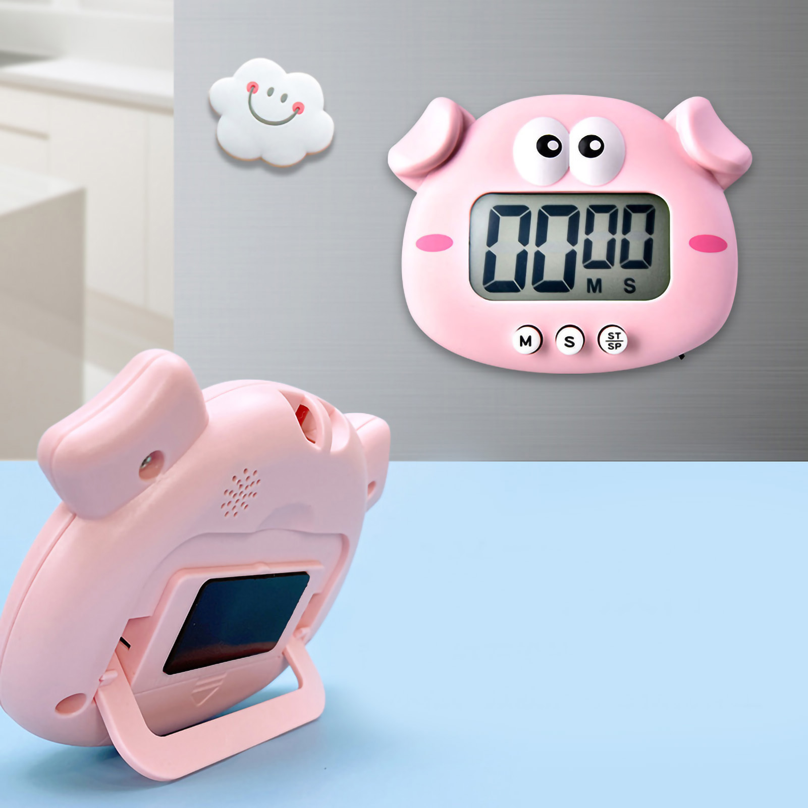 Digitaler Magnettimer Für Kinder, 100 Minuten, Mit Batterien, Ideal Für Die Küche (peggy Pig).