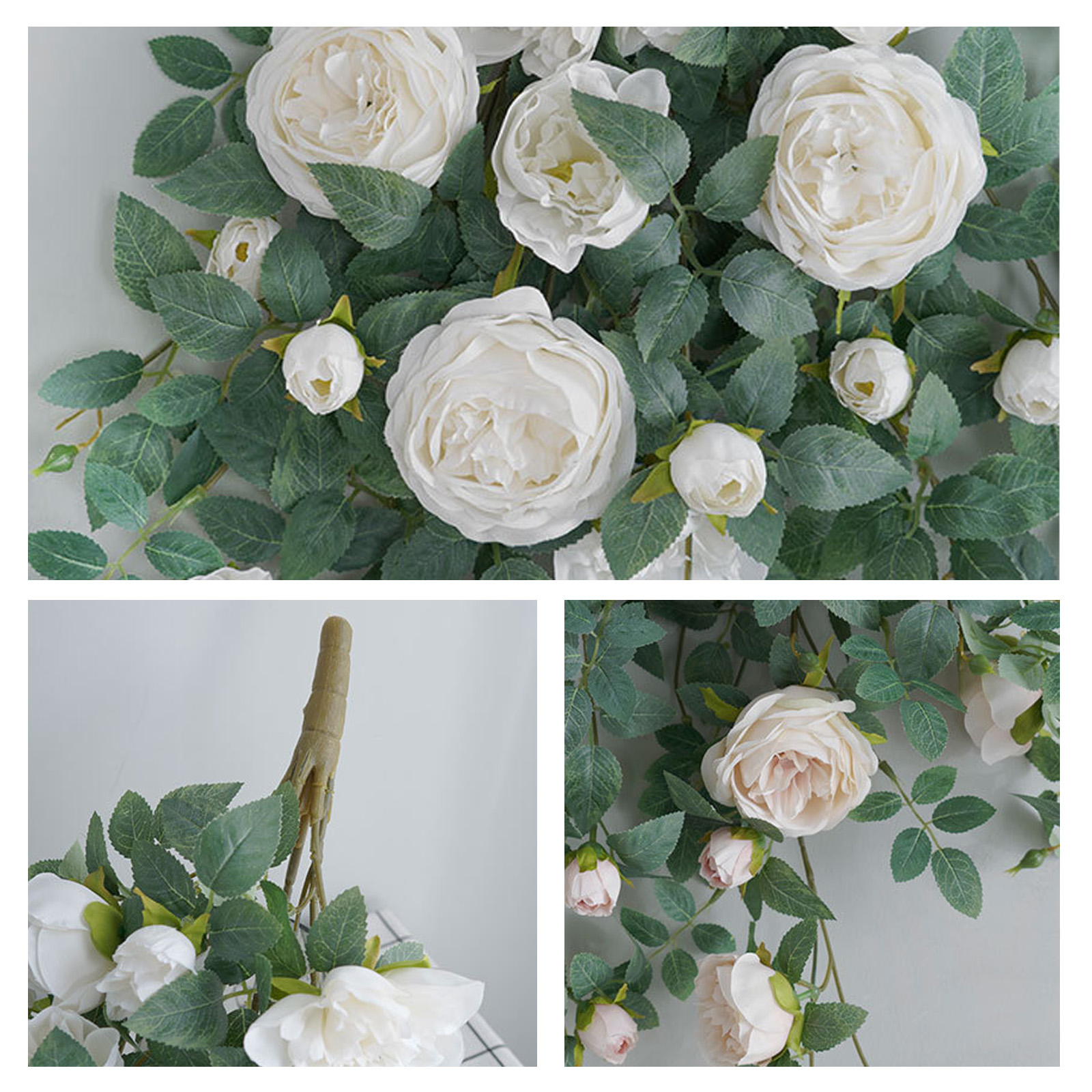 Tür- Und Fensterdekoration Mit Künstlichen Rosenranken, 22 Künstliche Rosenköpfe (austin Rose), Wandbehang