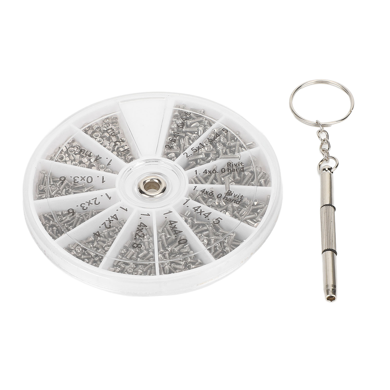Schrauben- Und Mutternsortiment, 600-teilig, Uhrenglas-reparaturset Für Kleine Schrauben Und Muttern Mit Schraubendreher M1, M1,2, M1,4, M1,6