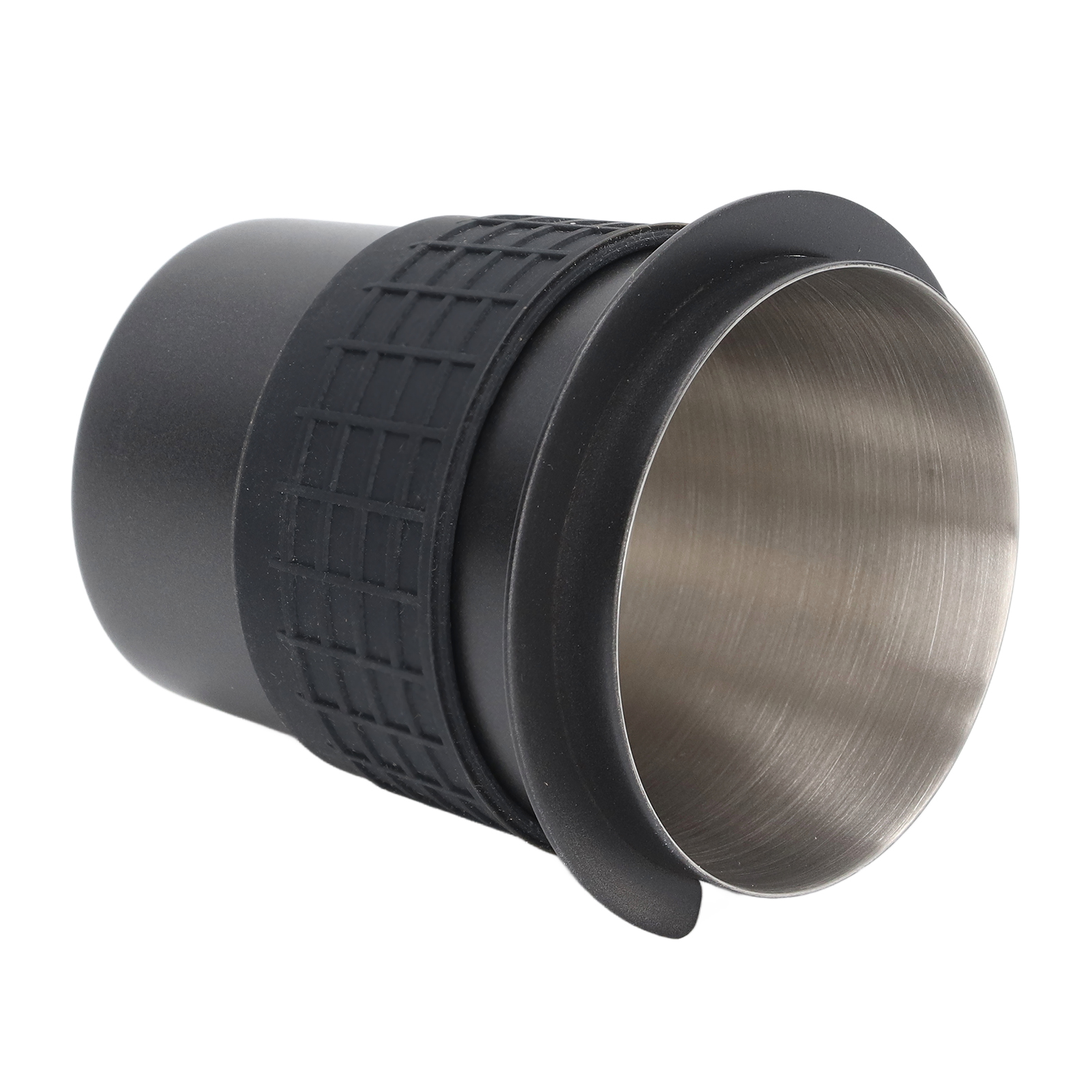 58 Mm Kaffeelöffel Aus Edelstahl Mit Griff Für Kaffeemaschine Und Schwarzem Silikonring.