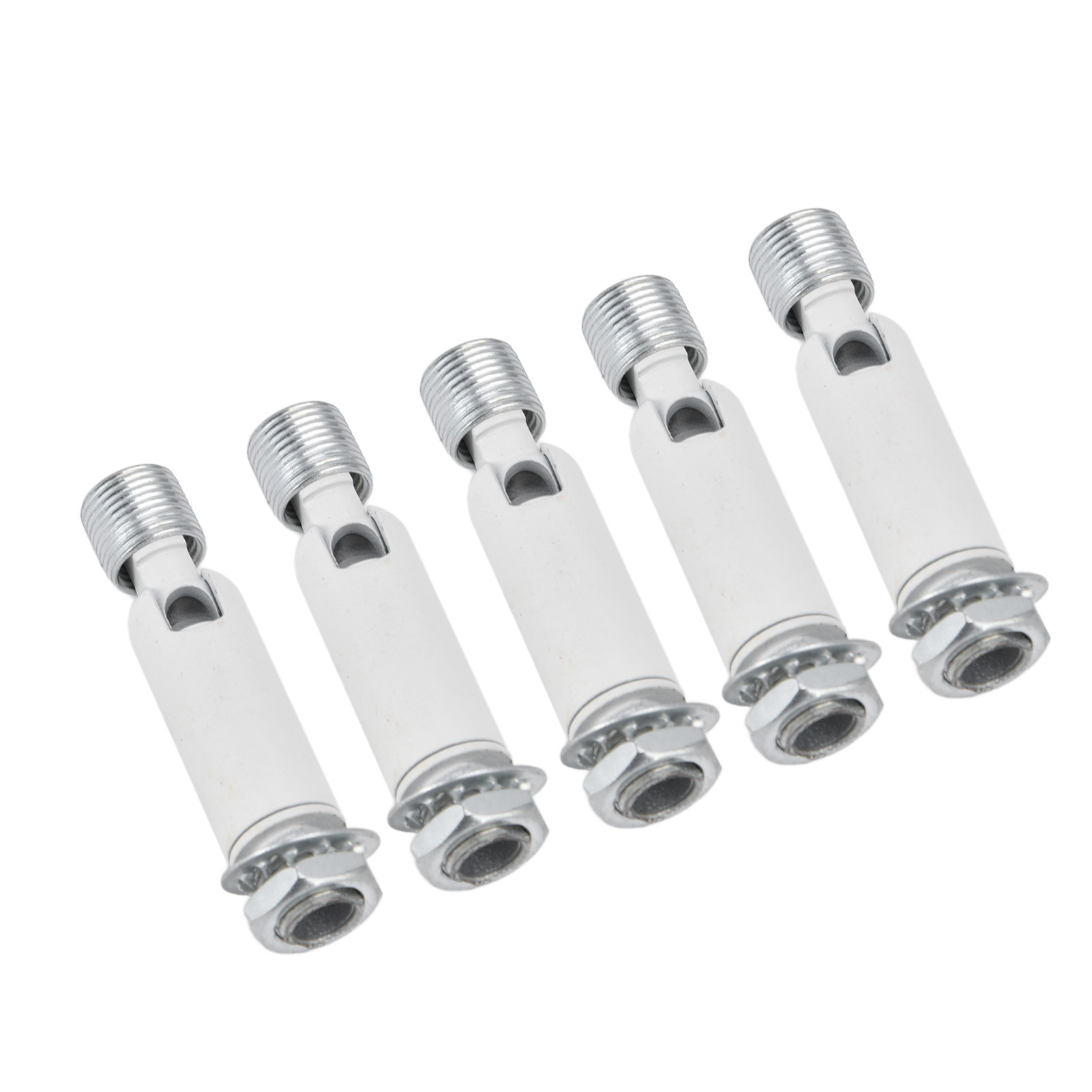 5 Stück M10 Schrägdeckenadapter Für Deckenleuchten, Pendelleuchten, Kronleuchter, Schienenaufhängung, Zubehör, M10 Außenzahnradgelenk, Weiß