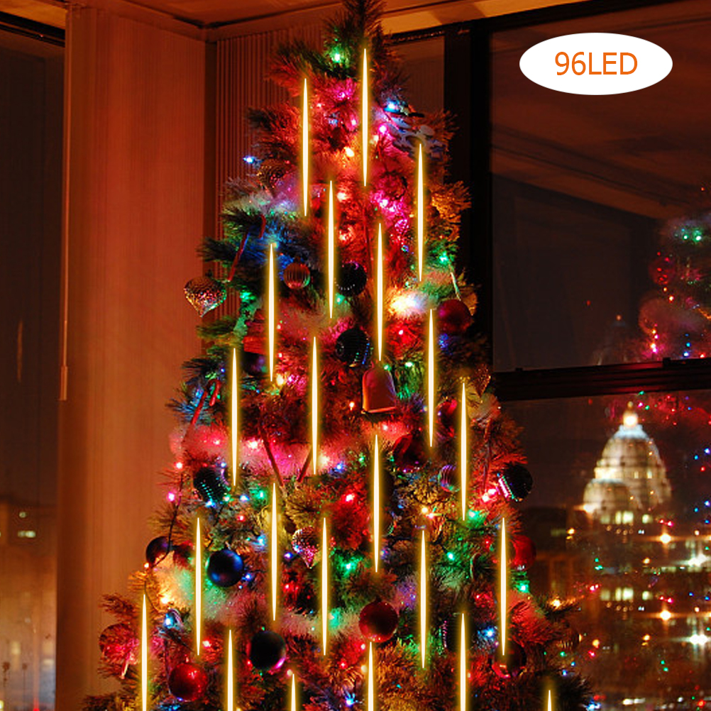 30 Cm Lange, Wasserdichte Led-lichterkette Mit Meteoritenschauer-effekt, Bestehend Aus 8 Röhren, Ideal Für Weihnachten, Hochzeiten Und Partys. Perfekt Für Den Außenbereich.