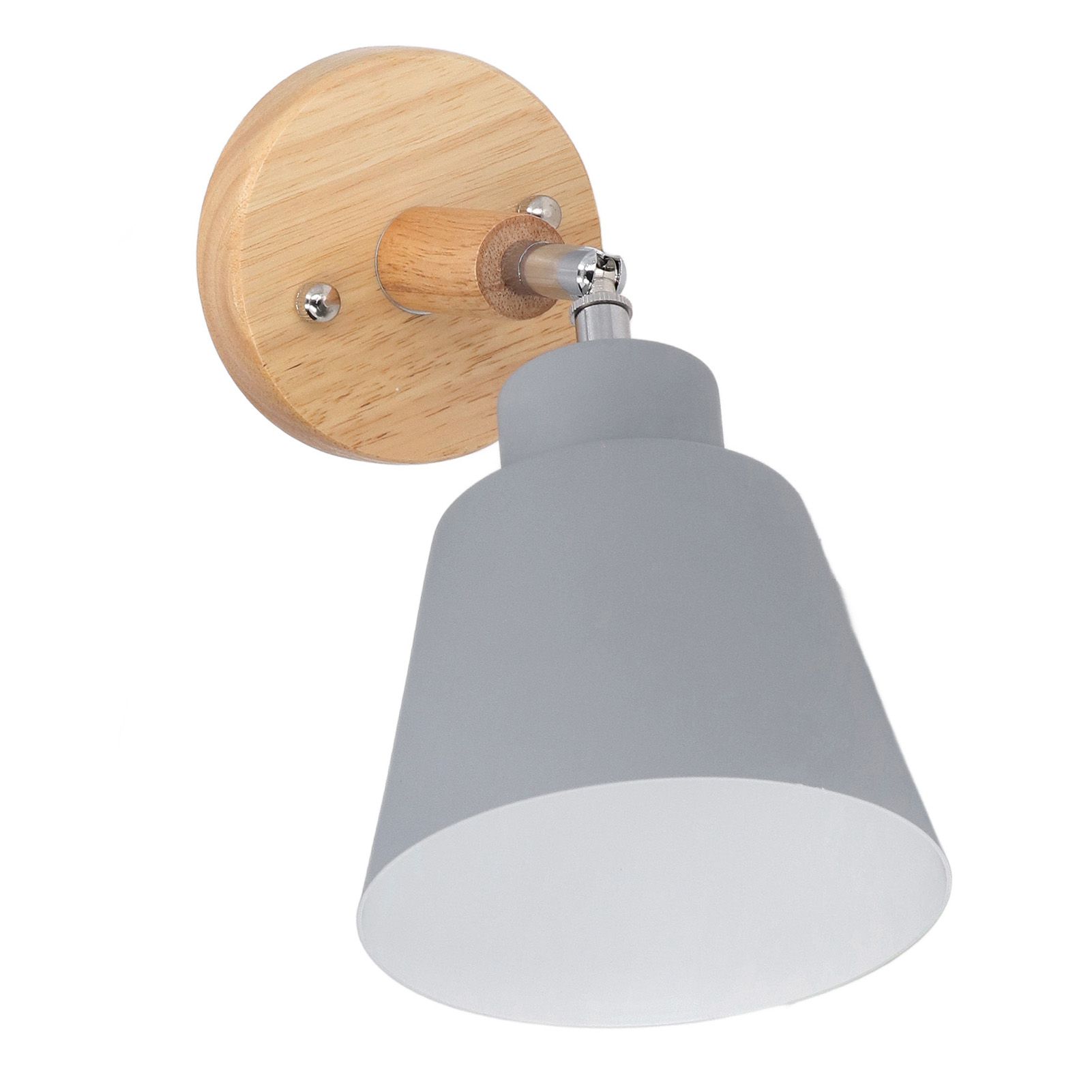 Dekorative Graue Wandleuchte Aus Holz, Moderner Minimalistischer Stil, Mit Schalter Und 100-240v-stecker (europäischer Stecker), Ideal Für Eine Bar Oder Ein Spielzimmer.