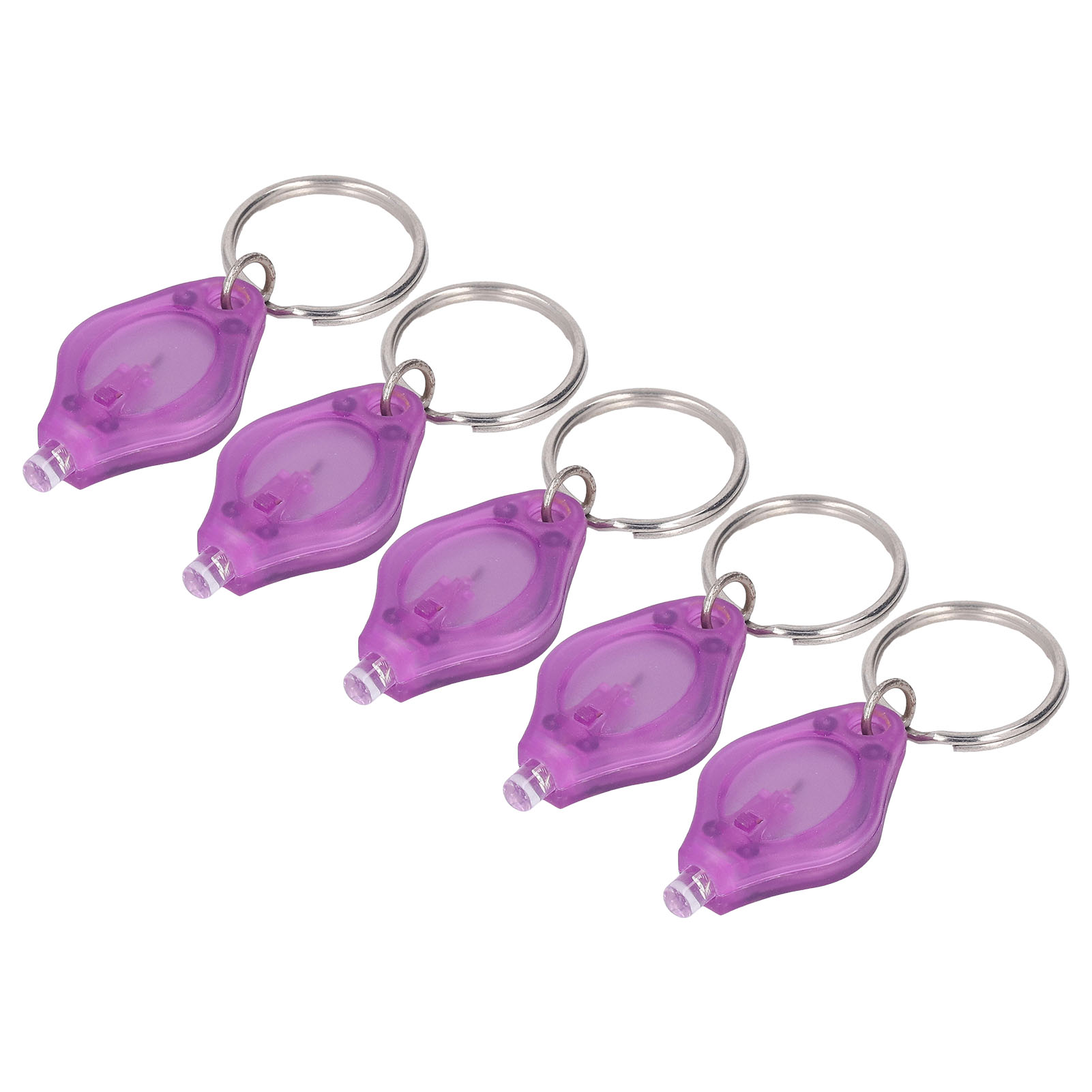 Set Mit 5 Mini-uv-schlüsselanhängern (wellenlänge 365 Nm Und 395 Nm) Mit Tragbarer Violetter Led, Uv-taschenlampe