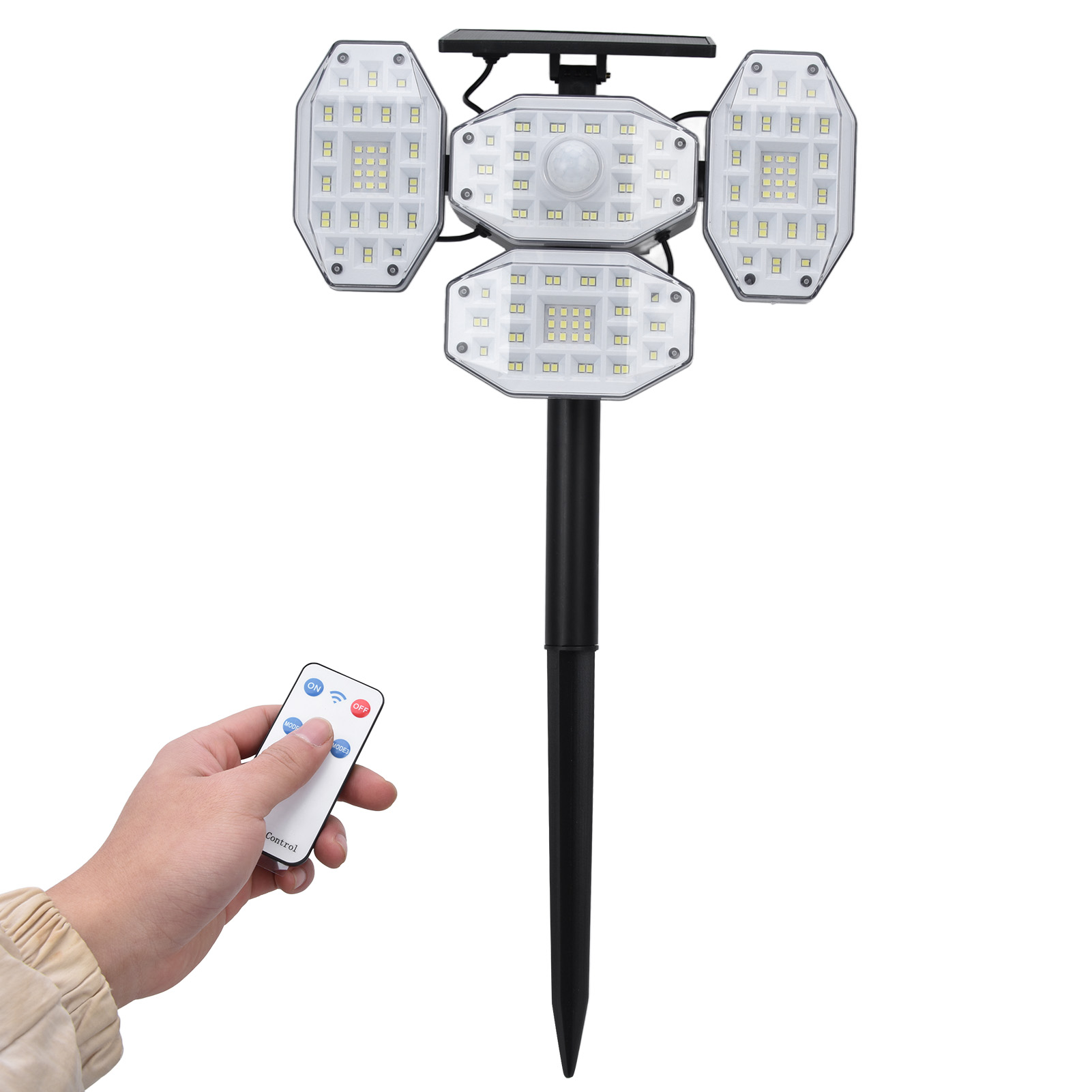Solar-wandleuchte Mit 164 Leds, Ip65 Wasserdicht, 2000 Lm, Hohe Helligkeit, Dekorative Solarleuchte Für Garten Und Hof