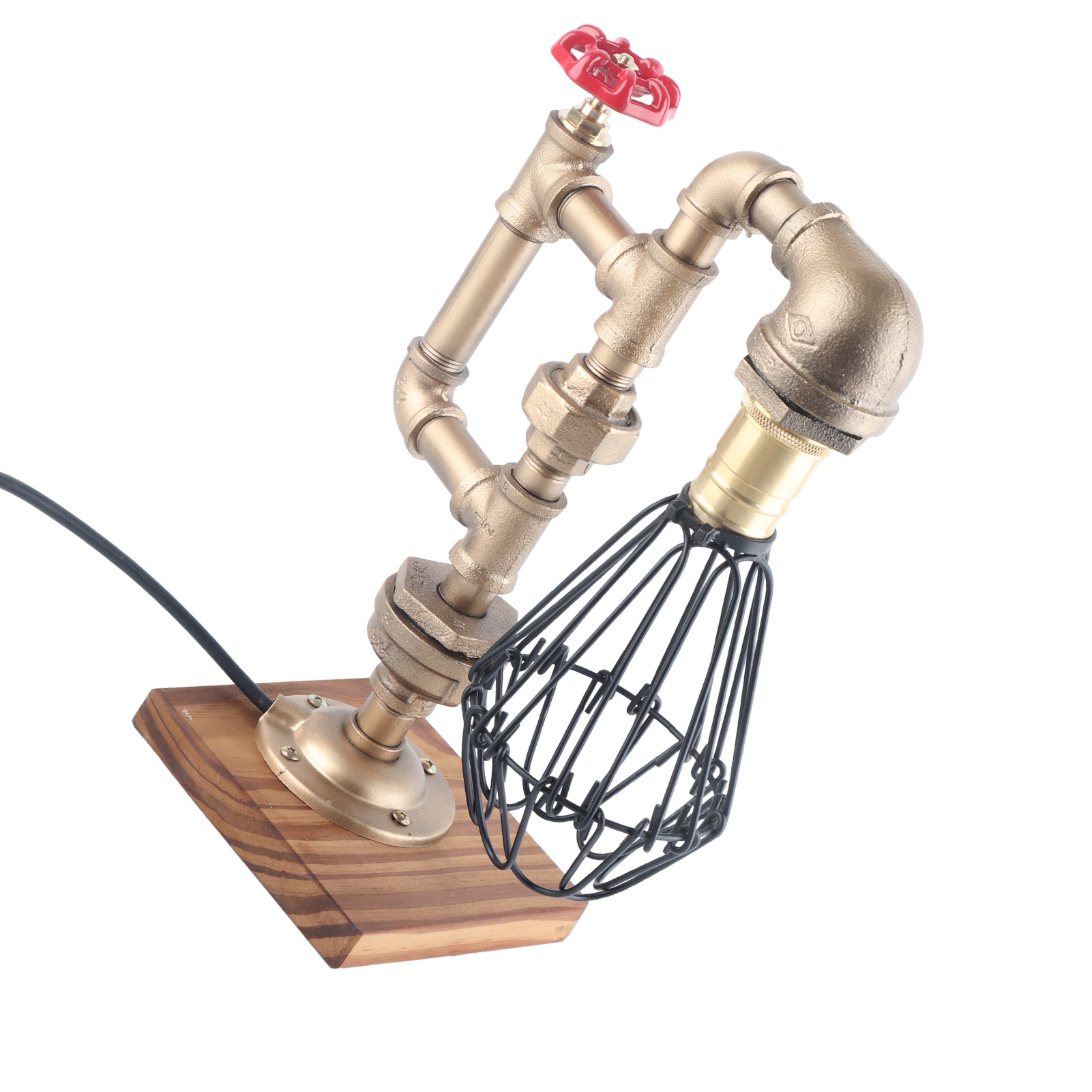 Schreibtischlampe Im Retro-industriestil In Form Eines Wasserrohrs, Ideal Für Café, Bar, Schlafzimmer Oder Büro. Künstlerische Dekoration. 220-v-eu-stecker.