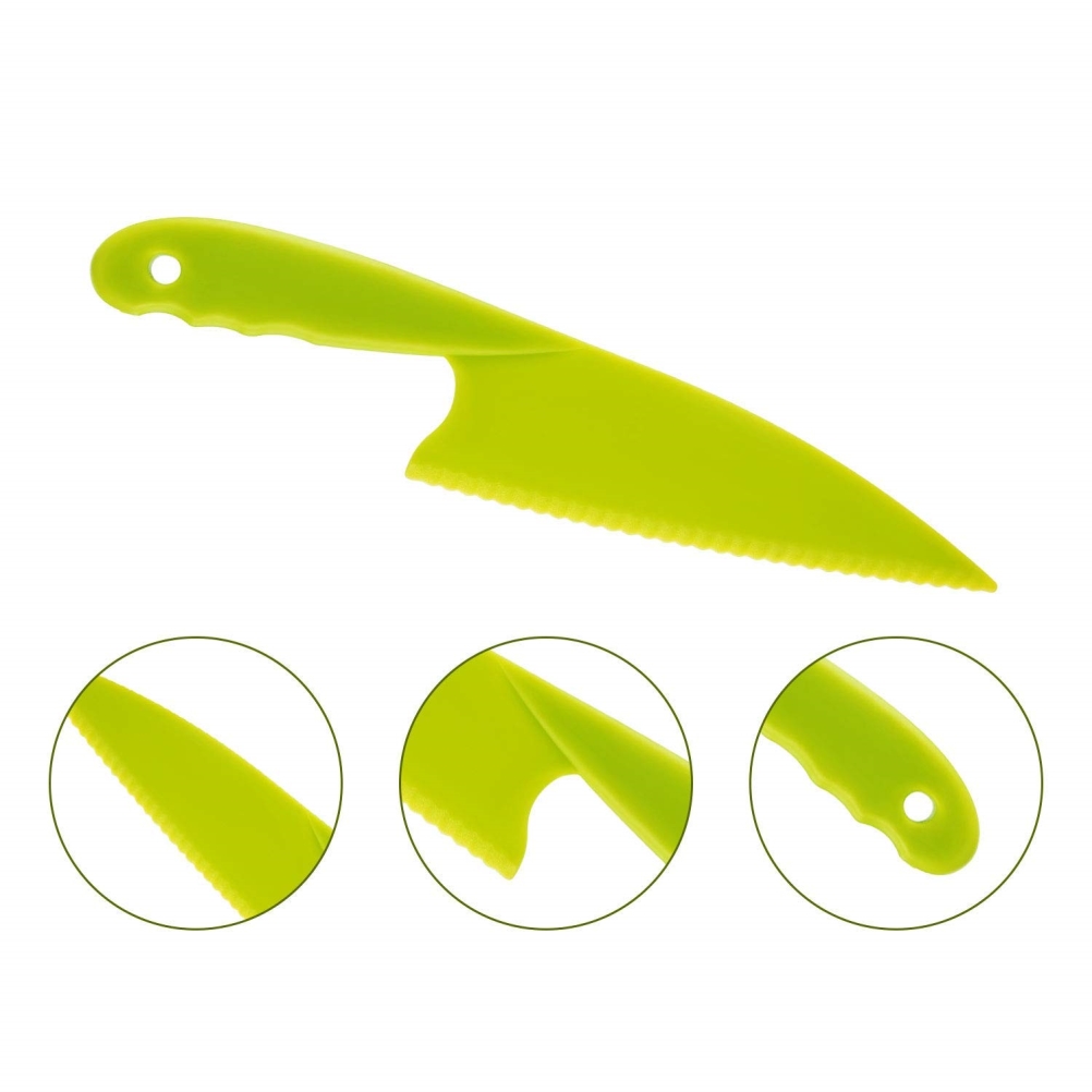 8-teiliges Küchenmesser-set Aus Kunststoff Für Kinder – Sicher Und Kindersicher – Aus Nylon Für Obst, Brot, Kuchen, Salat Und Mehr.
