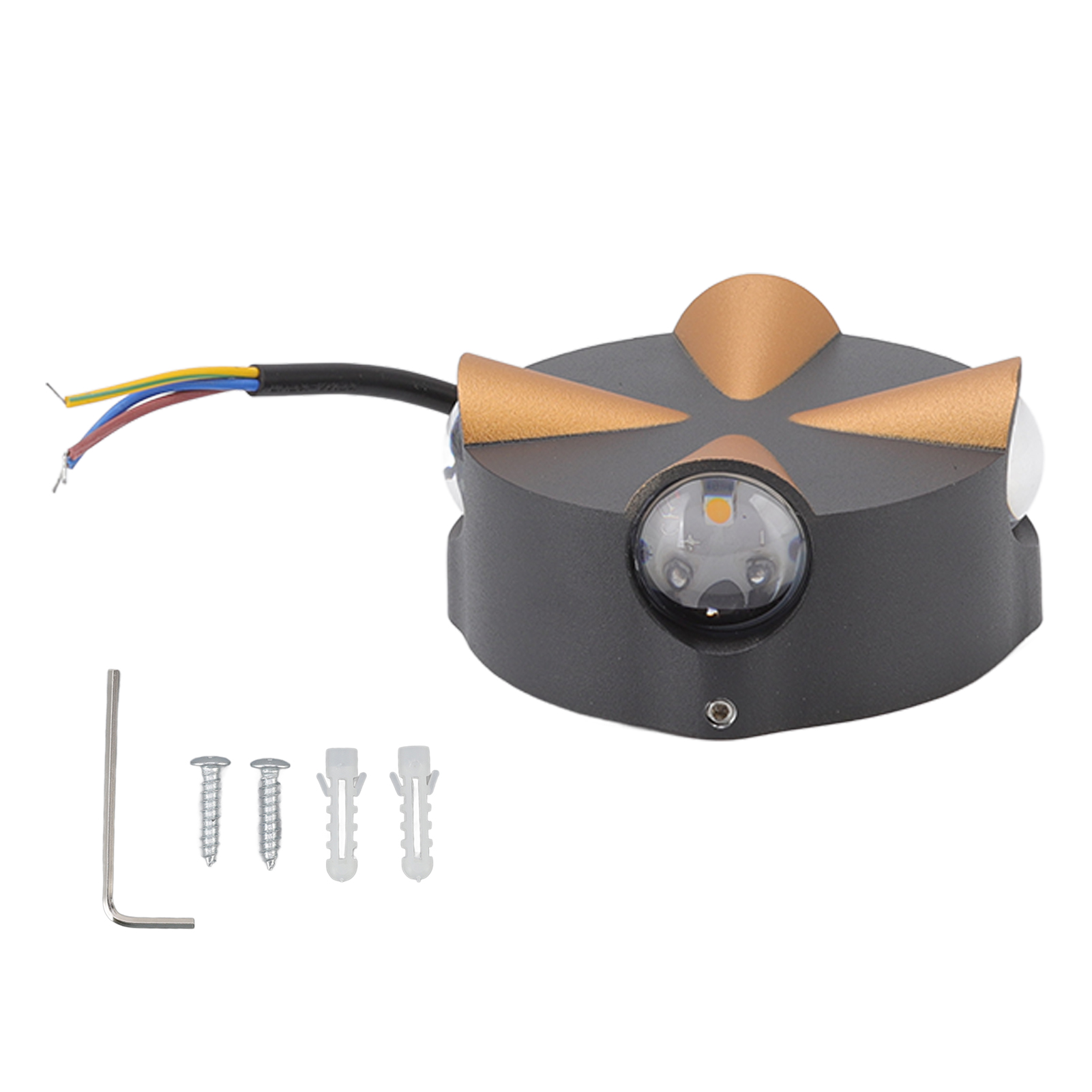 4-led-wandleuchte, Schlichtes Design, Rund, Wasserdichtes Aluminium, 4 W, Wechselstrom 85–265 V, Für Zuhause