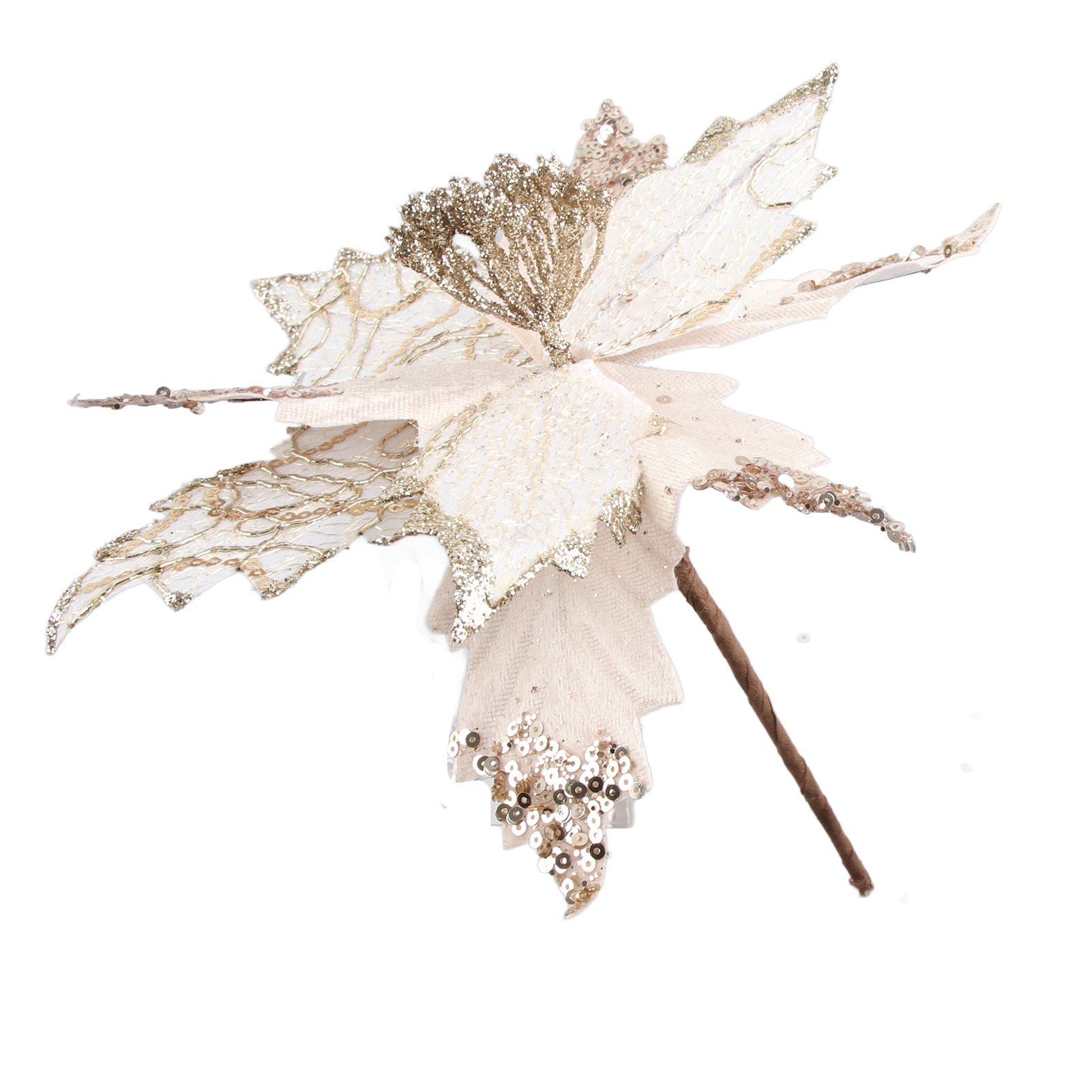 Künstliche Weihnachtsblumen, Christbaumschmuck, Funkelnde Weihnachtsblumen