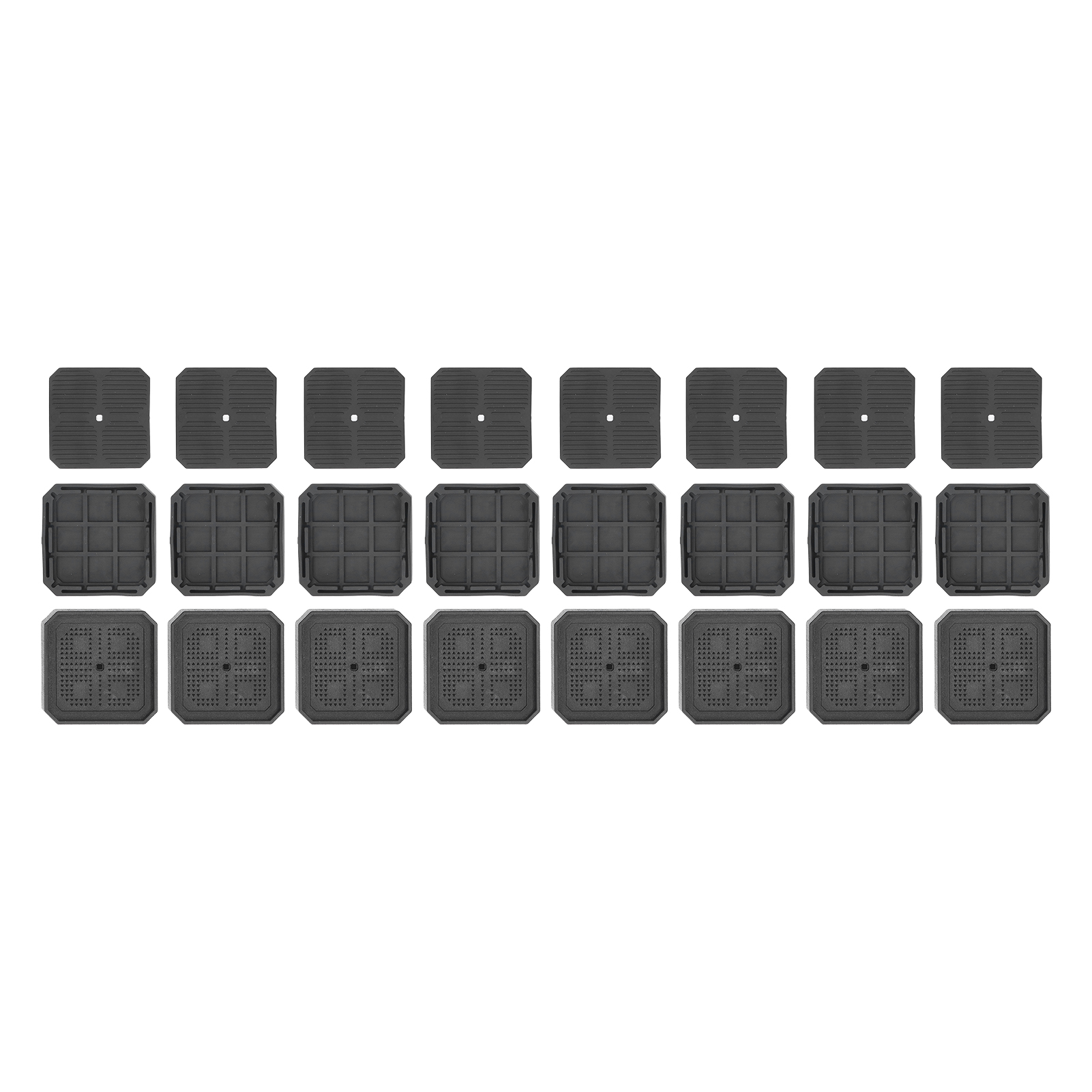 Set Aus 8 Vollständig Ummantelten, Rutschfesten Und Stapelbaren Bettfüßen Für Möbel, Aufbewahrungsmöbel, Waschmaschinen, Tische Und Stühle.