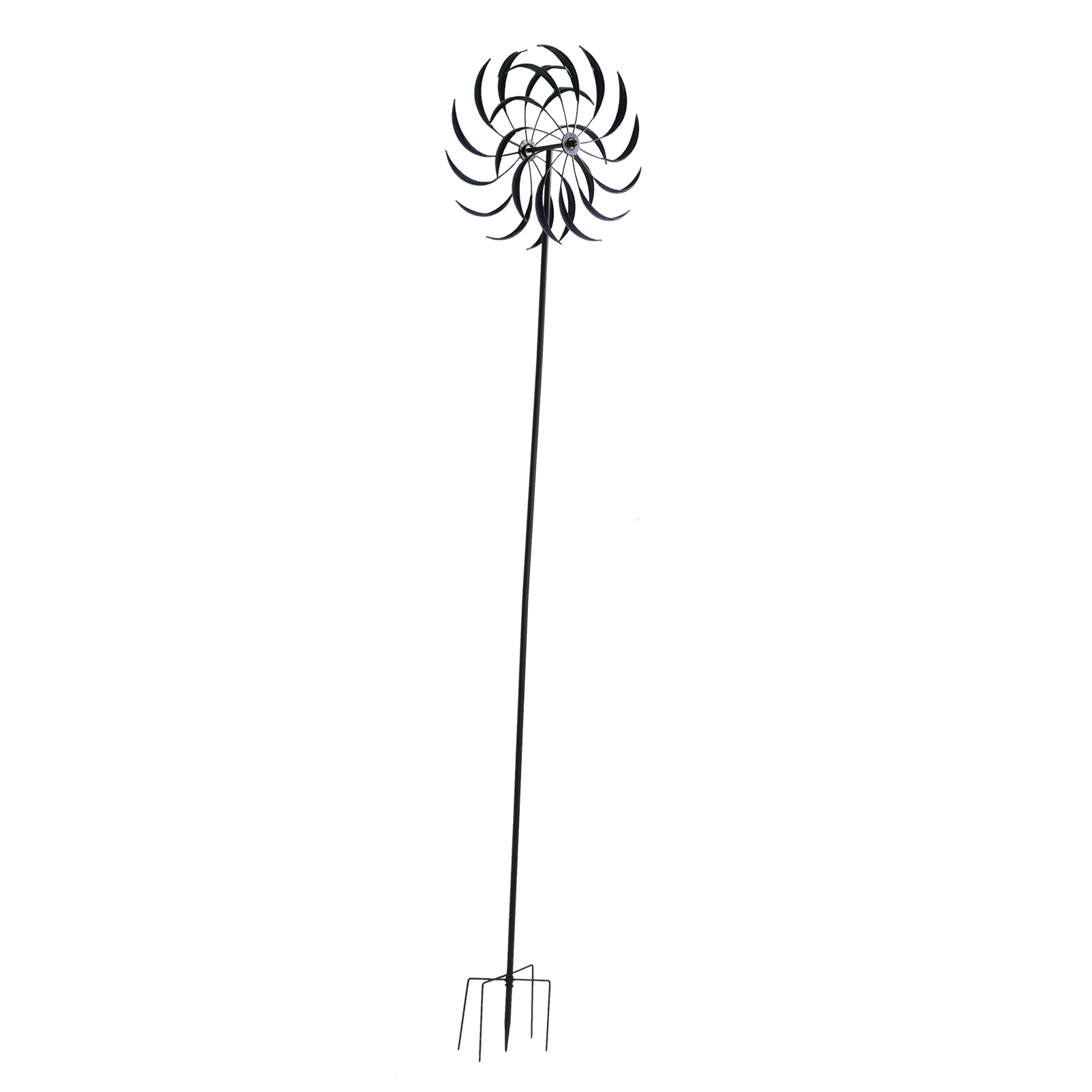 Garten-windspiel, Doppelwandig, Aus Metall, Mit Erdspieß Für Terrasse Und Rasen