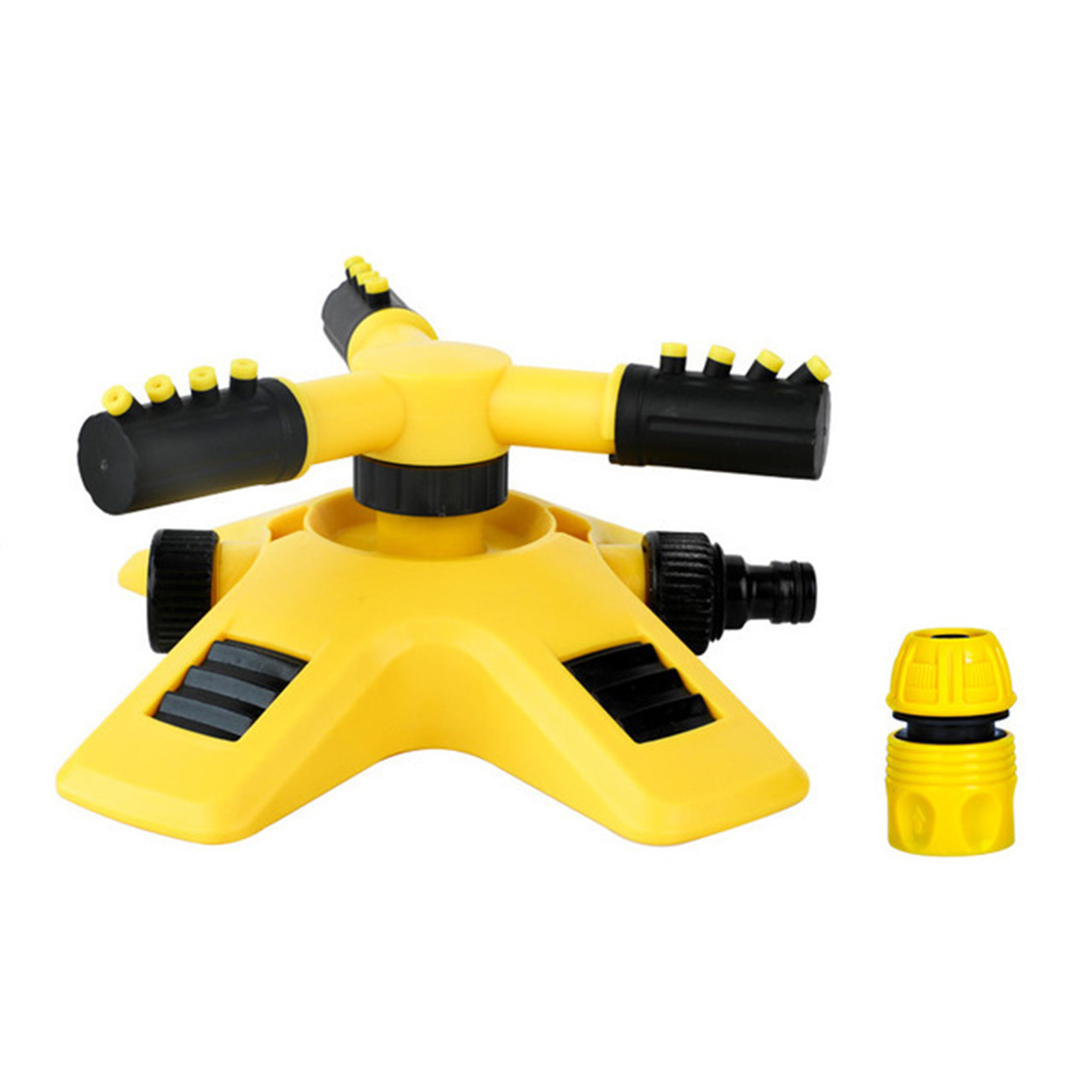 Automatischer 360°-drehregner Mit Drei Stiften Für Rasen Und Garten, Mit G1/2-adapter