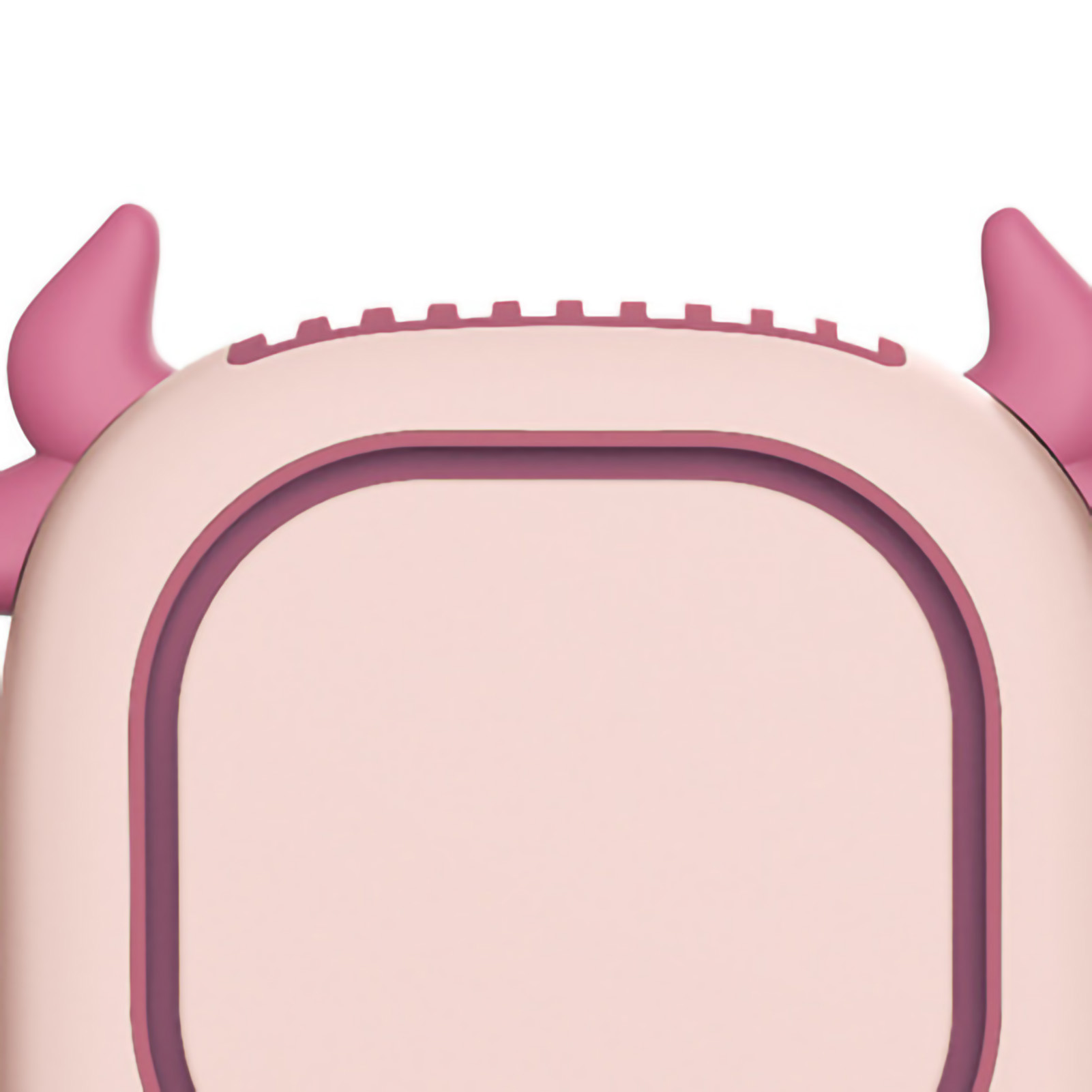 Tragbarer, Klingenloser Nackenventilator, Usb-aufladbar, Mini-tischventilator, Pinkfarbener Dämonen-stil