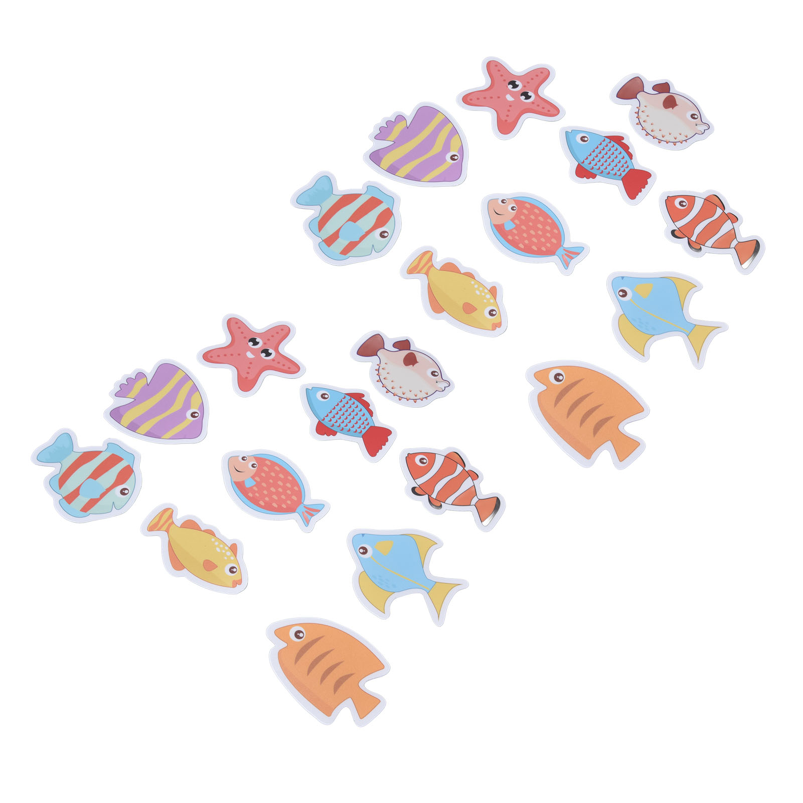 2 Sets Rutschfeste Badewannenaufkleber, Matt, Bunte Fische, Selbstklebend, Wasserdicht, Schimmelresistent, Sicher Für Babypartys