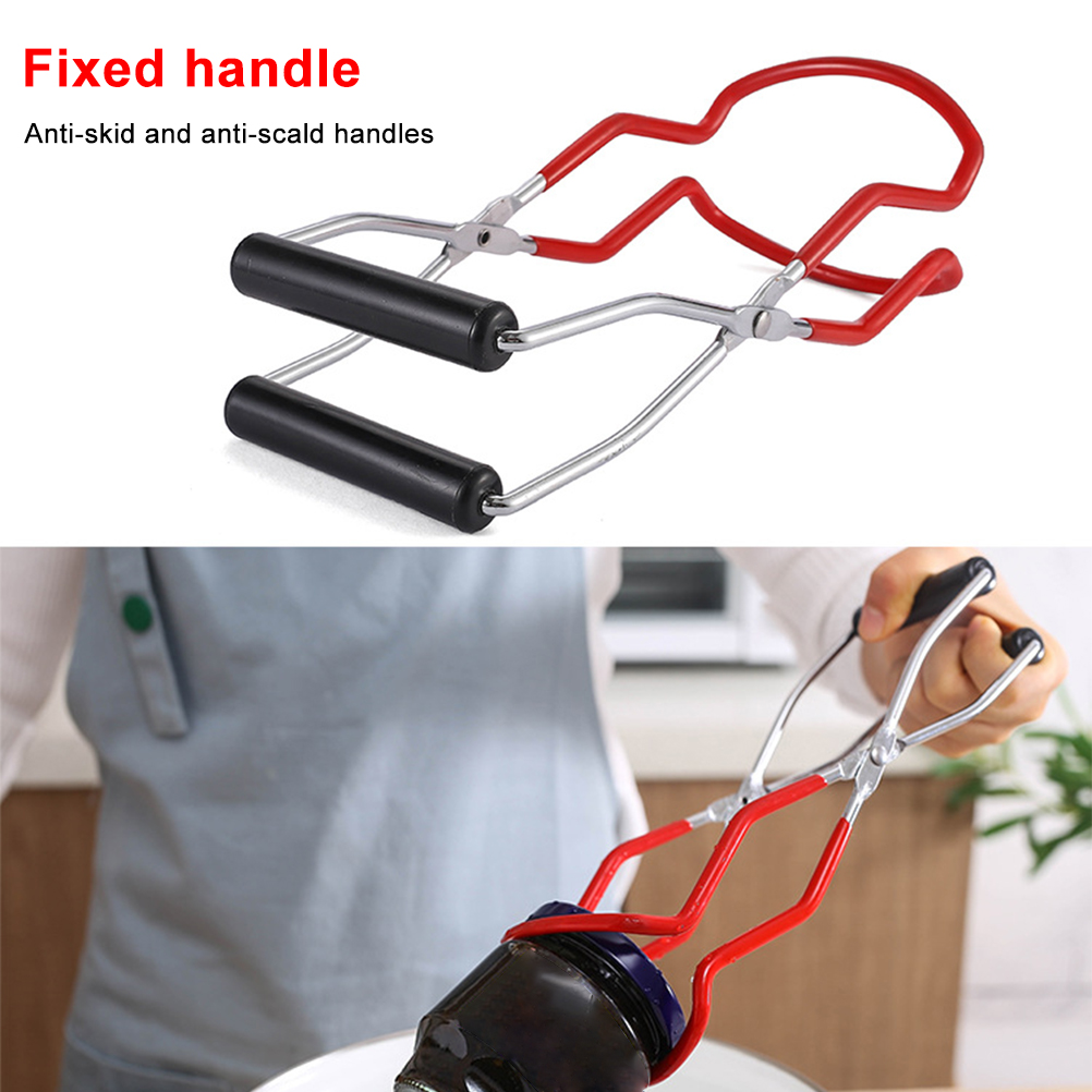 Einmachglaszange Mit Ergonomischem Griff Aus Edelstahl, Hitzebeständig Und Rutschfest, Mit Großer Öffnung, Ideal Für Küchen Und Restaurants.