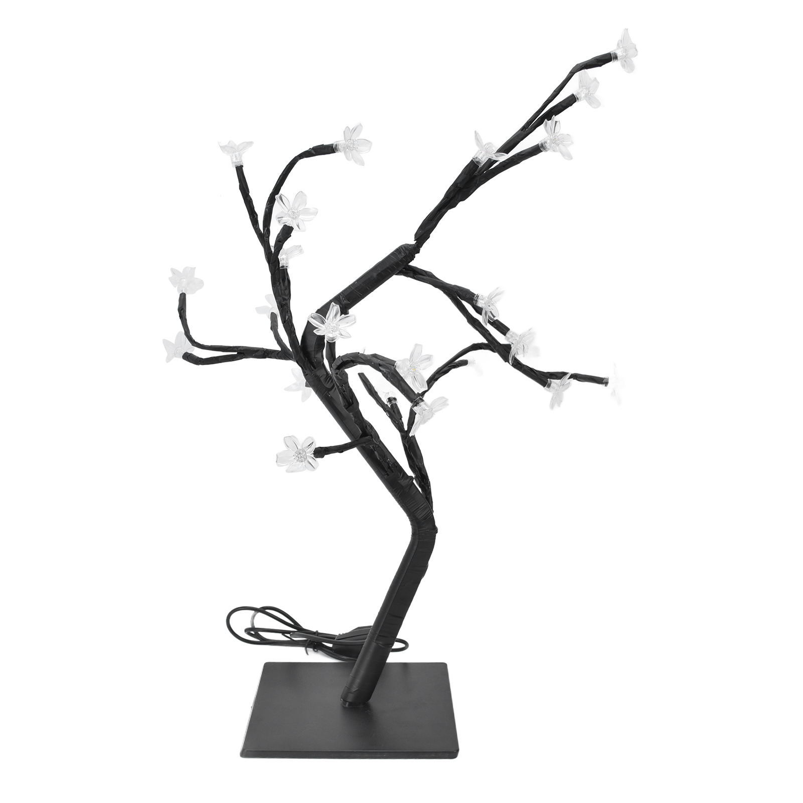 Kirschblütenbaum-lampe Aus Pvc-kunststoff, Bonsai-licht Für Die Heimdekoration, Usb-betrieben, 24 Leds