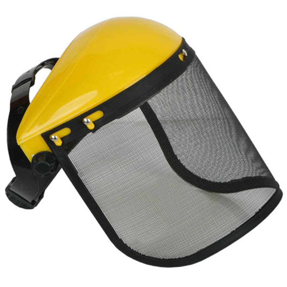 Schutzhelm Mit Vollnetzvisier Für Forstmaschinen Wie Freischneider Und Rasenmäher.
