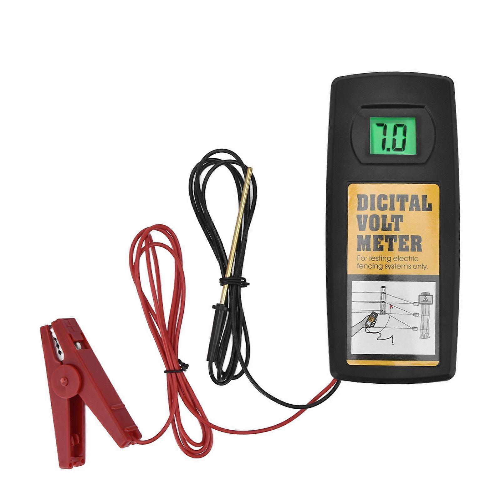 Spannungsmesser Für Elektrozäune, 9,9 Kv, Lcd-digitalanzeige, Spannungsprüfer Mit Hintergrundbeleuchtung, 200–9900 V