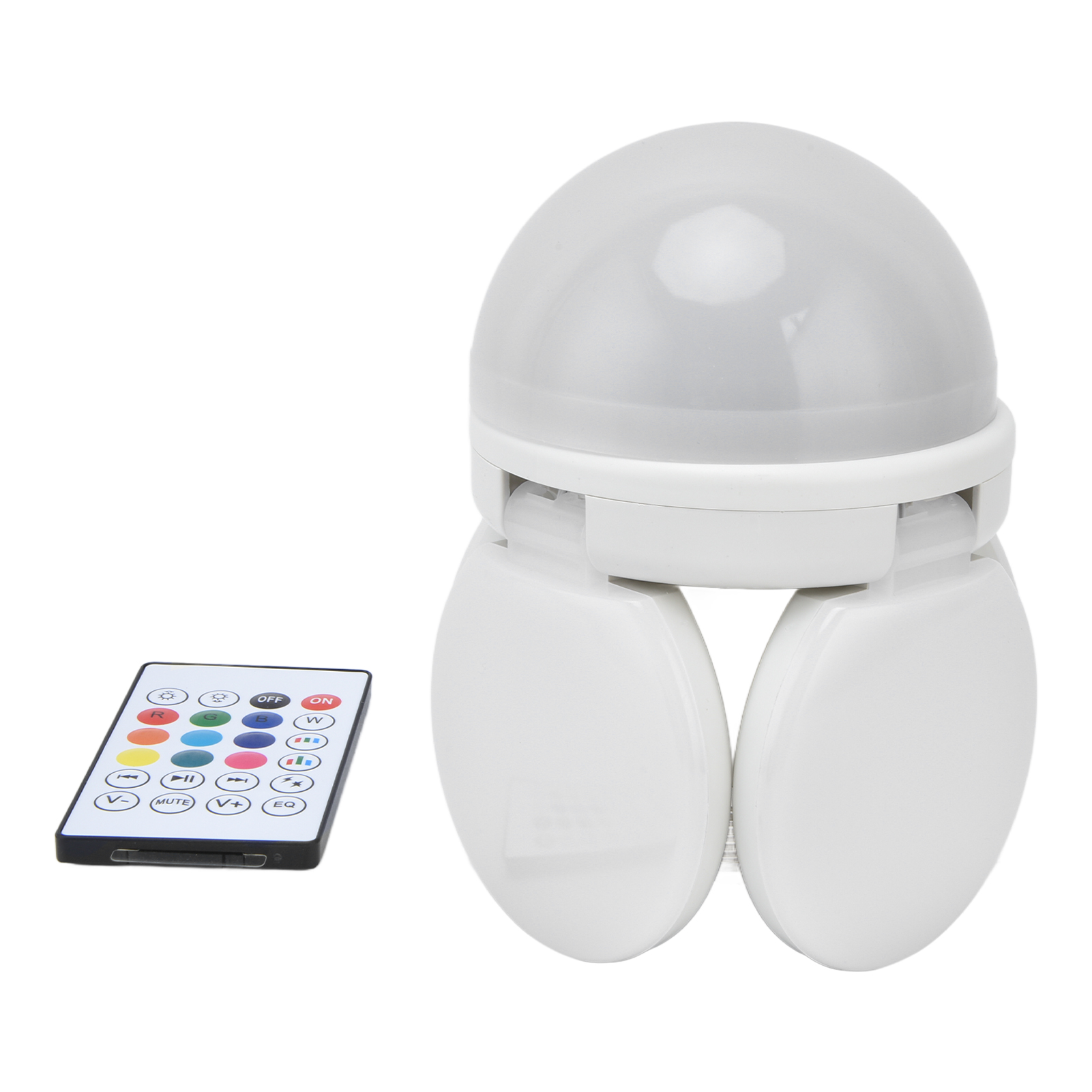 Energiesparende Rgb-farbleuchte Mit Lautsprecher, 48 W, E27-fassung, Fernbedienung, Sanftes Licht, 85–265 V