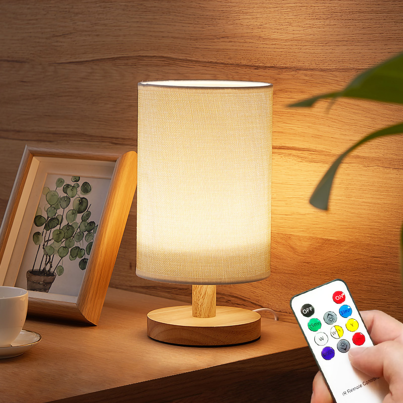 Miniatur-nachttischlampe Mit Warmem Licht, Modern, Led, Usb-betrieben, Tisch- Oder Schreibtisch-nachtlicht, Beige Farbe, Mit Fernbedienung.