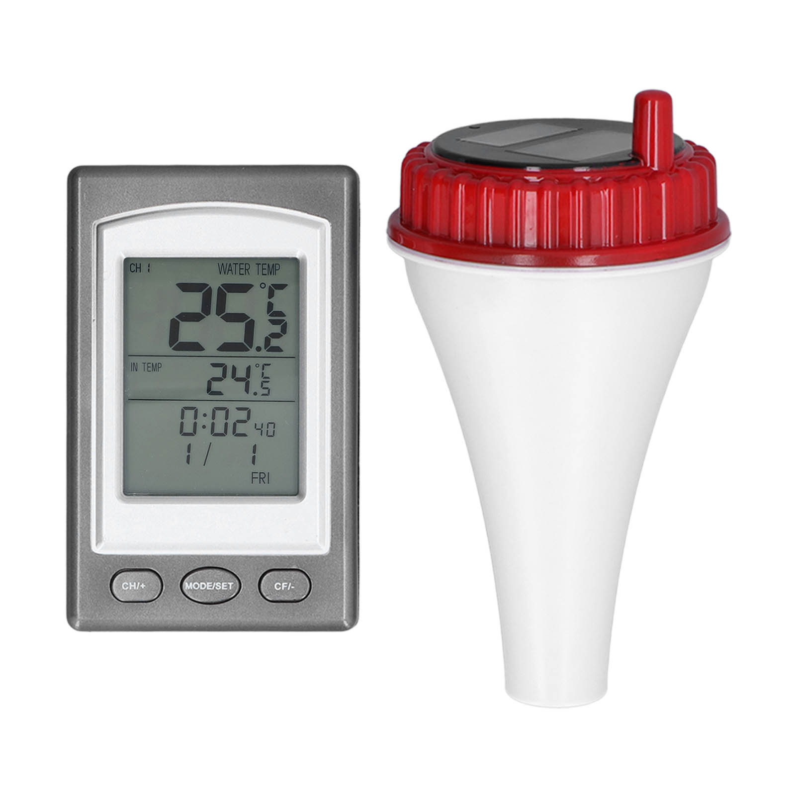Kabelloses Poolthermometer, Solarbetriebenes Schwimmthermometer Mit Lcd-bildschirm