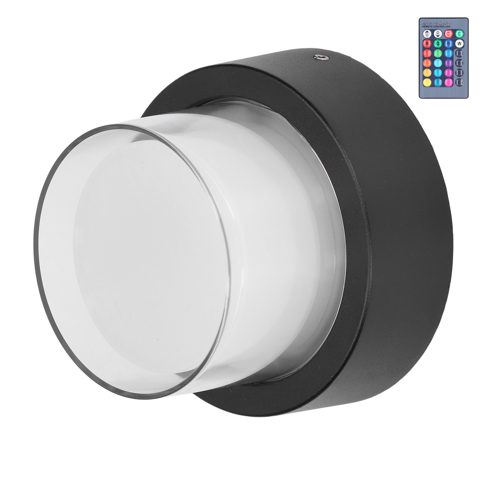 Rgb-rundwandleuchte 5w Ac85‐265v Wasserdichte Led-acryl-rgb-wandleuchte Mit Fernbedienung Für Treppenhäuser Badezimmer