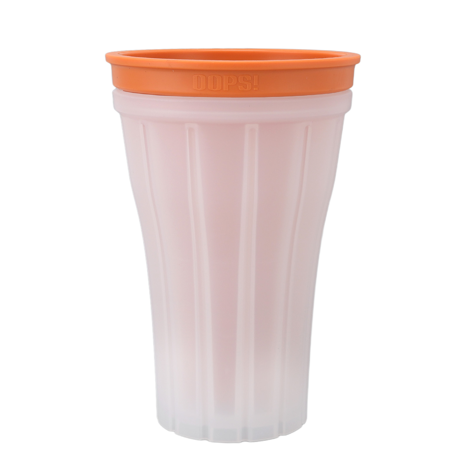 Großer Slush-becher (150 Ml) Für Schnell Gefrorene Getränke, Mit Deckel, Geschmacksrichtung Sommerorange