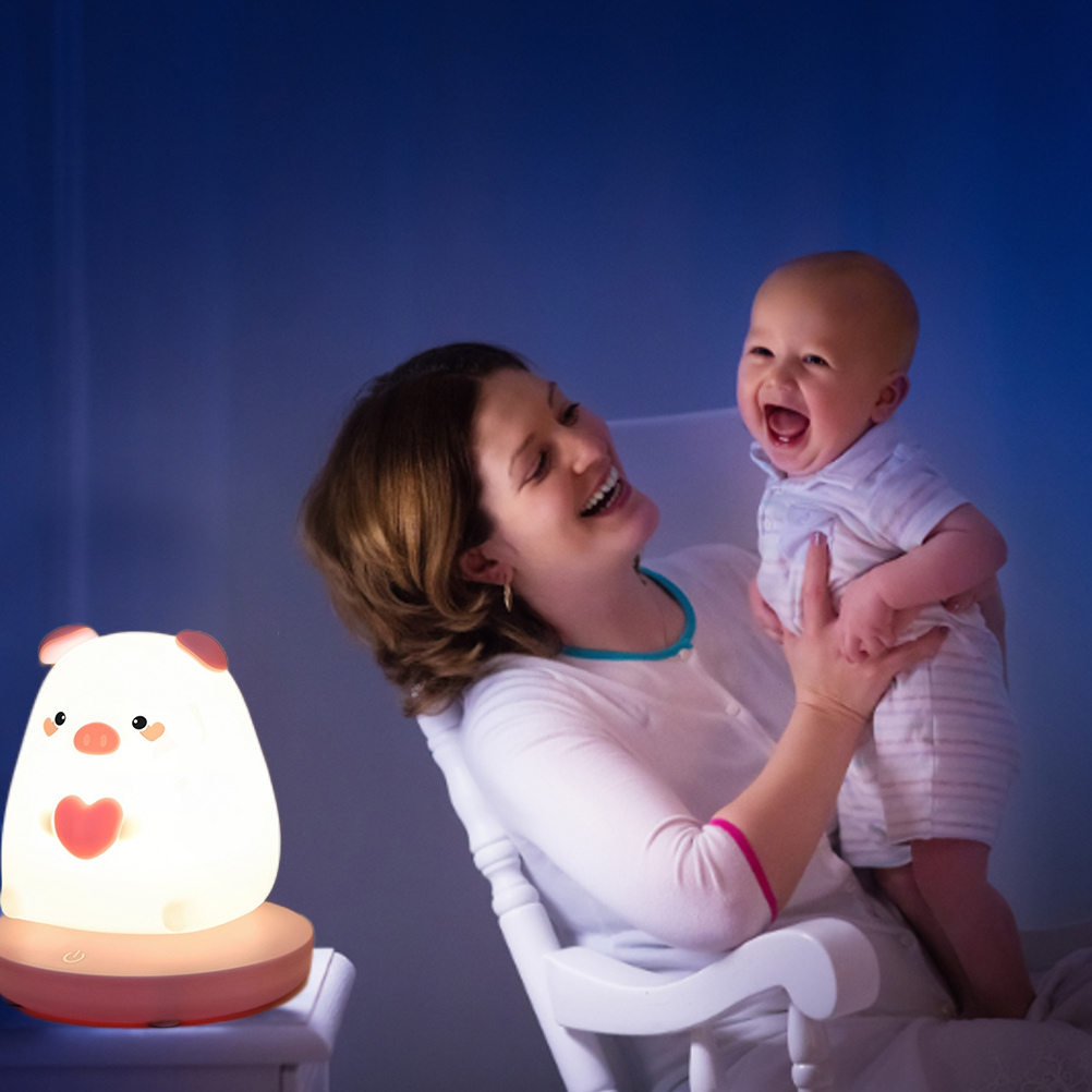 Niedliches Nachtlicht Für Kinder, Tragbar Und Wiederaufladbar, Mit 3 Led-beleuchtungsmodi Und Einer Silikon-nachttischlampe. Ideales Geschenk Für Mädchen Und Jungen.