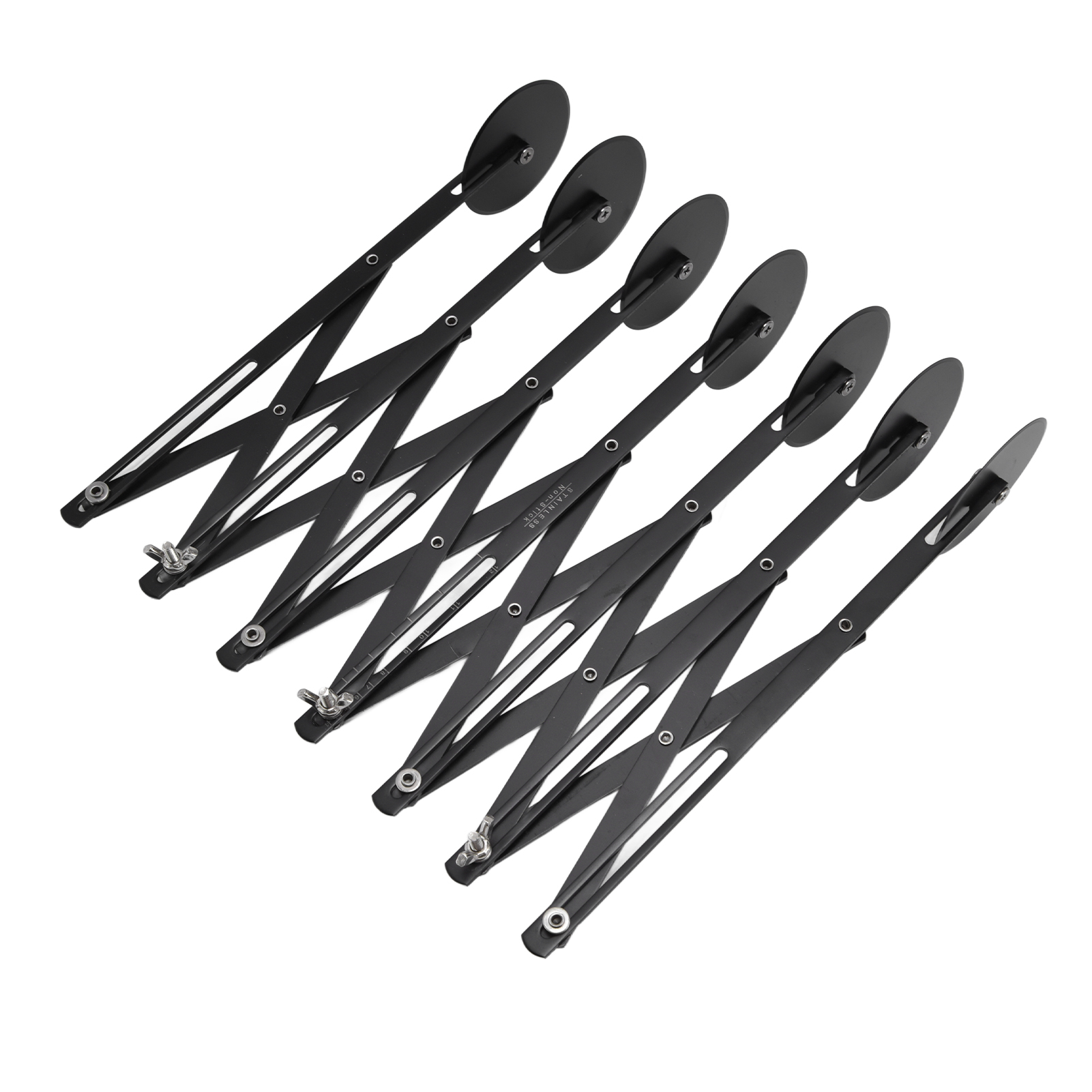 Teigmesser Aus Edelstahl, Ausziehbarer Pizzaschneider, Mehrrad-gebäckroller, 7-rädrig