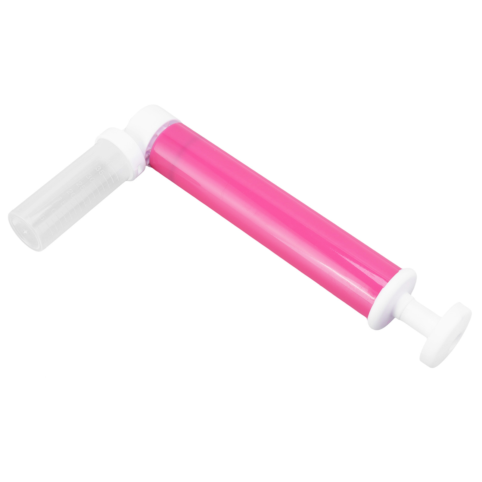 Diy Mehrfarbige Manuelle Torten-airbrush, Auslaufsichere Kunststoffpumpe Mit Transparentem Reservoir Für Rosa Und Rote Torten
