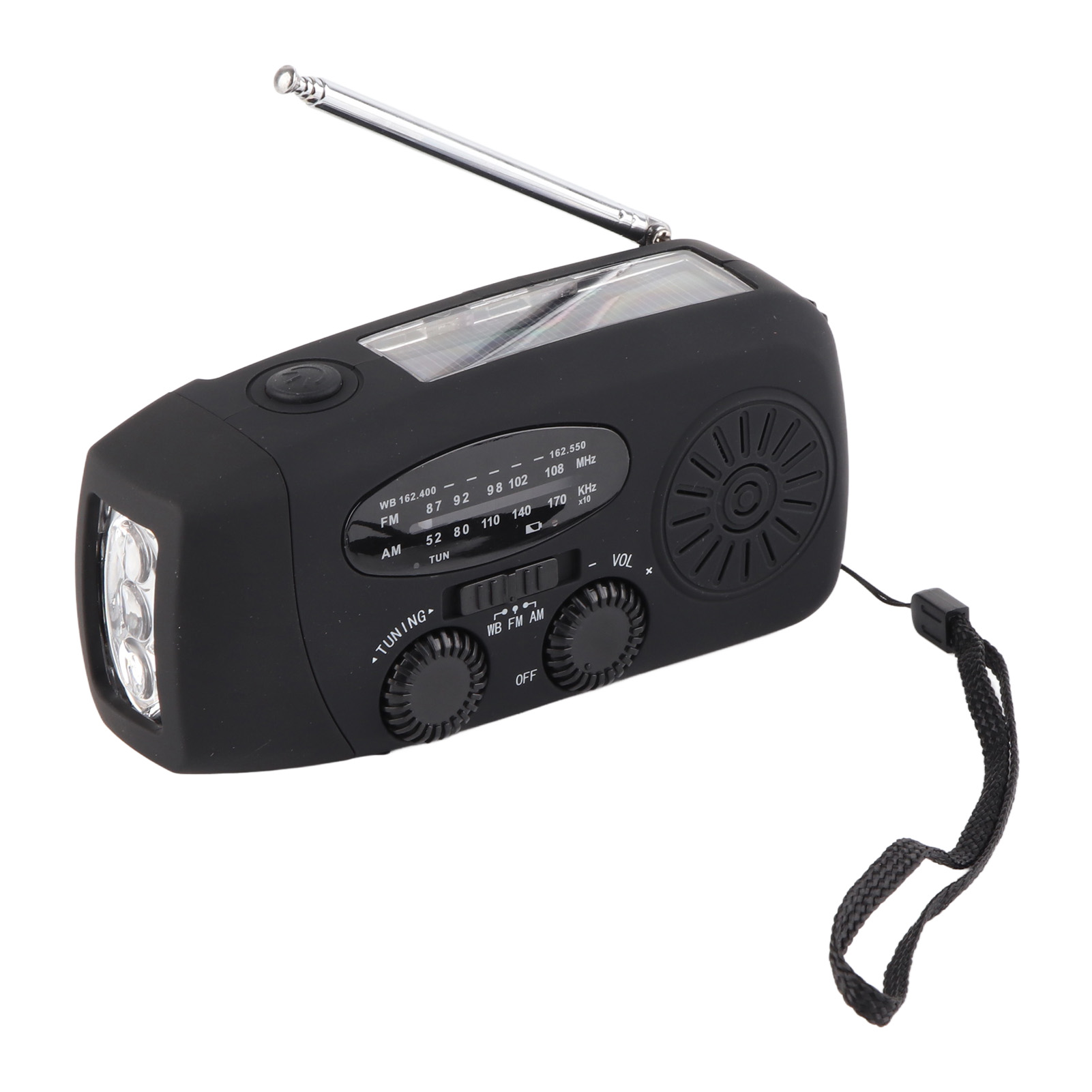 Handkurbel-solarradio Mit Led-taschenlampe, Tragbares Fm/am/wb-usb-radio Für Notfälle Und Katastrophenschutz, Afroamerikaner